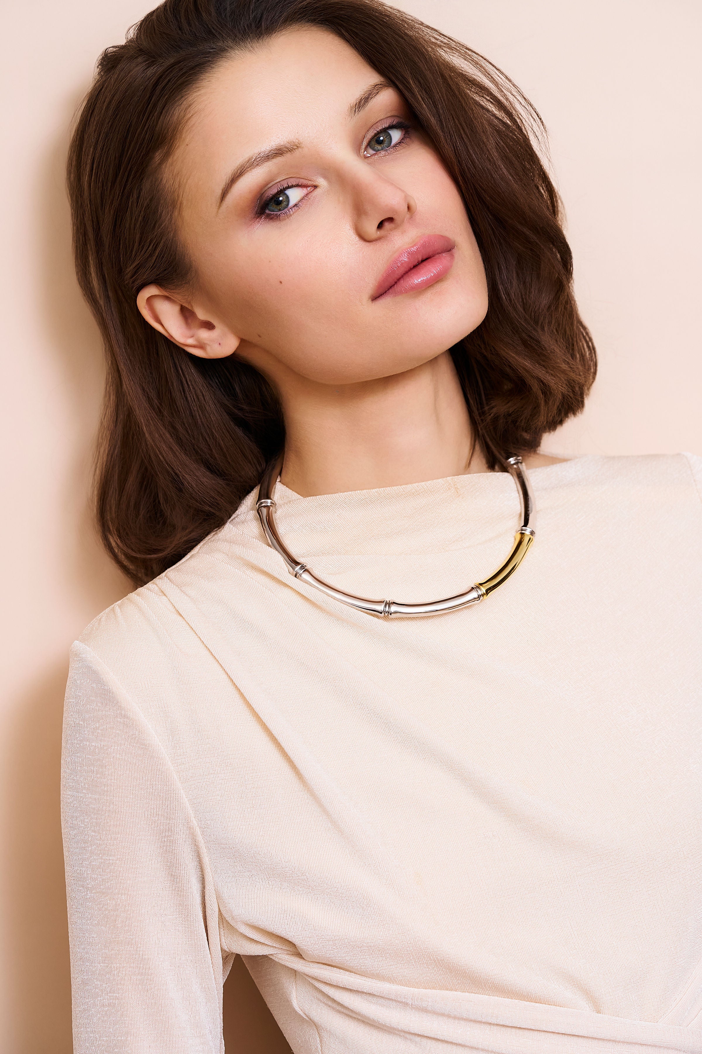 Bamboo Slip-On Collar Necklace