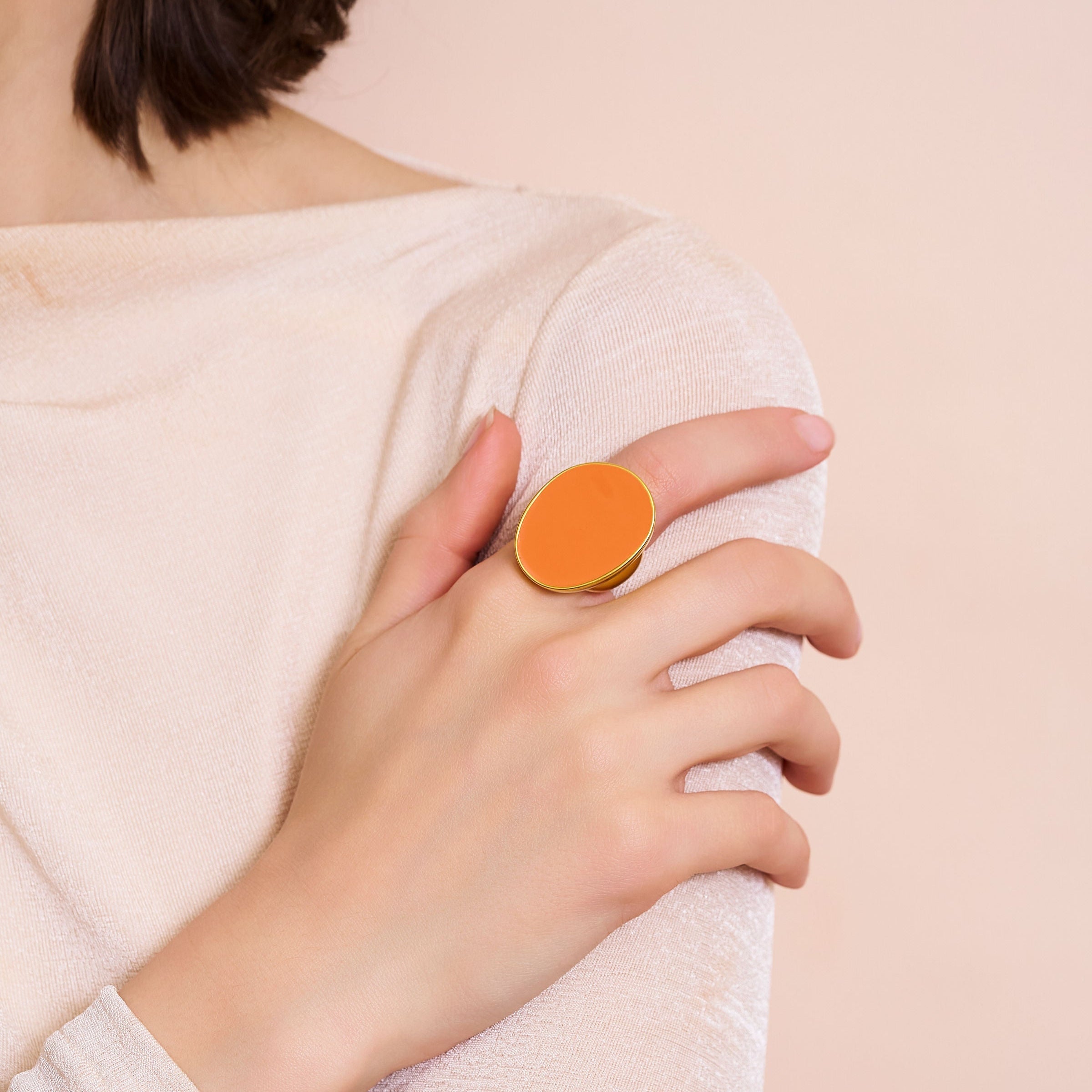 Coral Kidney Ring