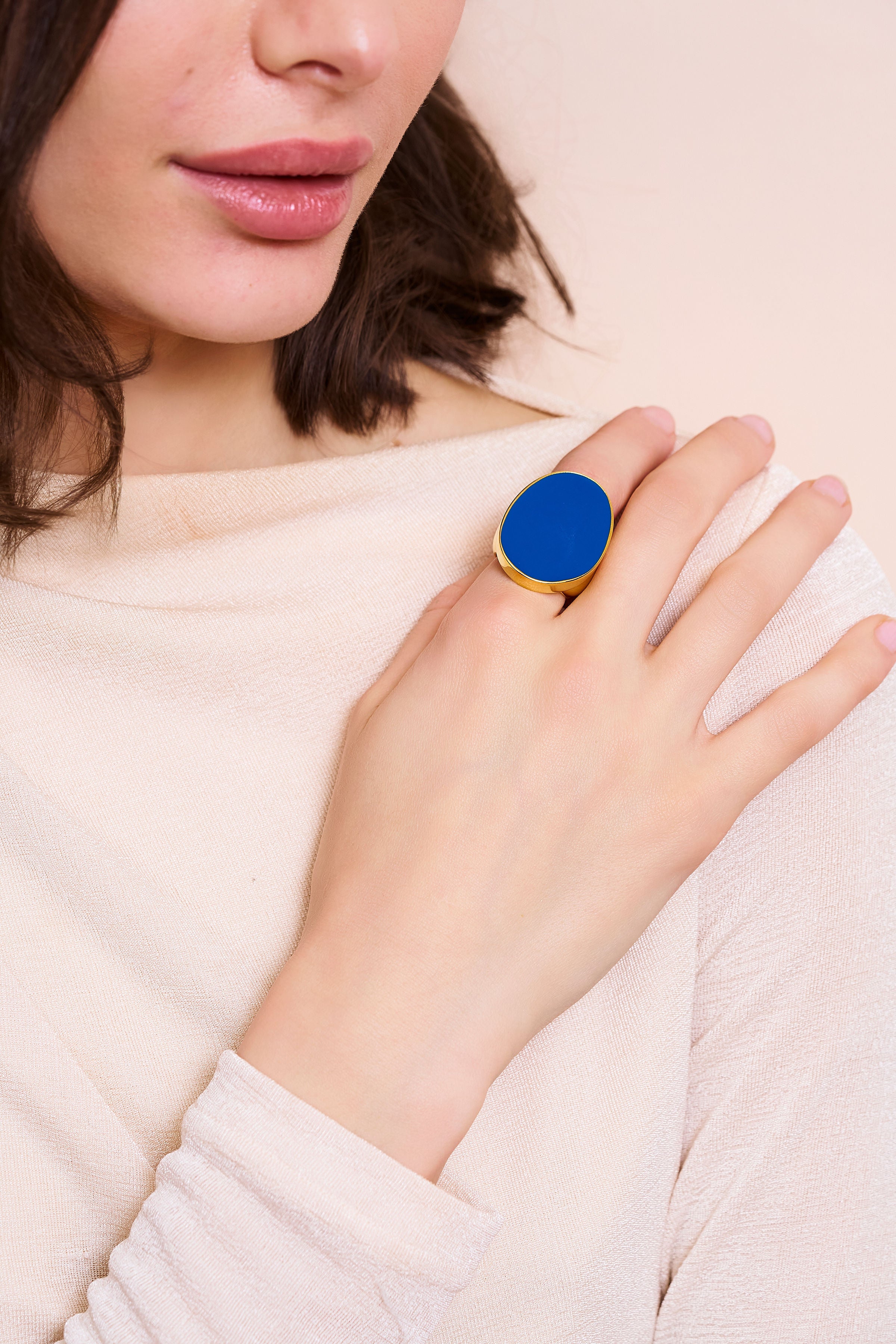 Blue Kidney Ring