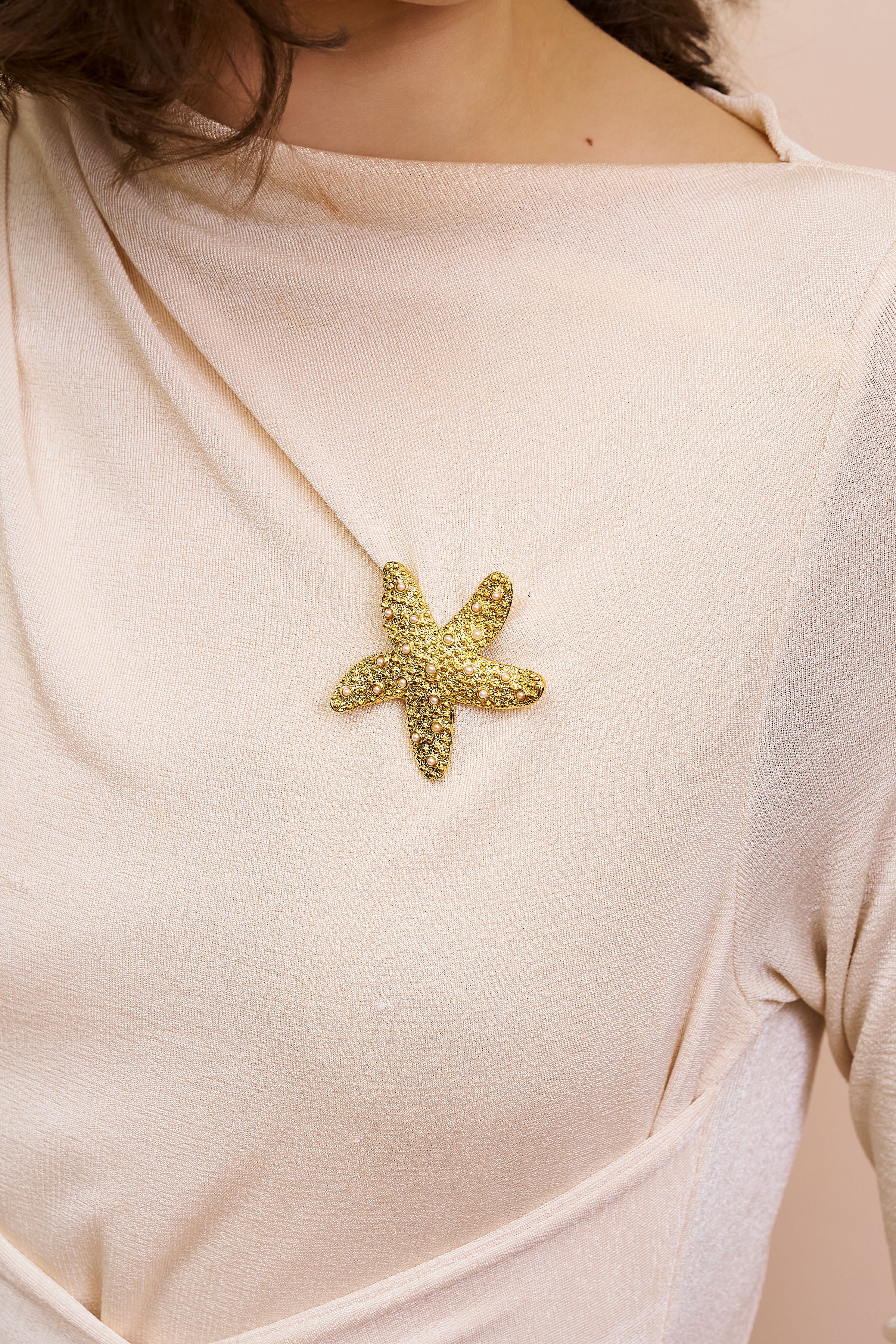 Pearl Starfish Pin