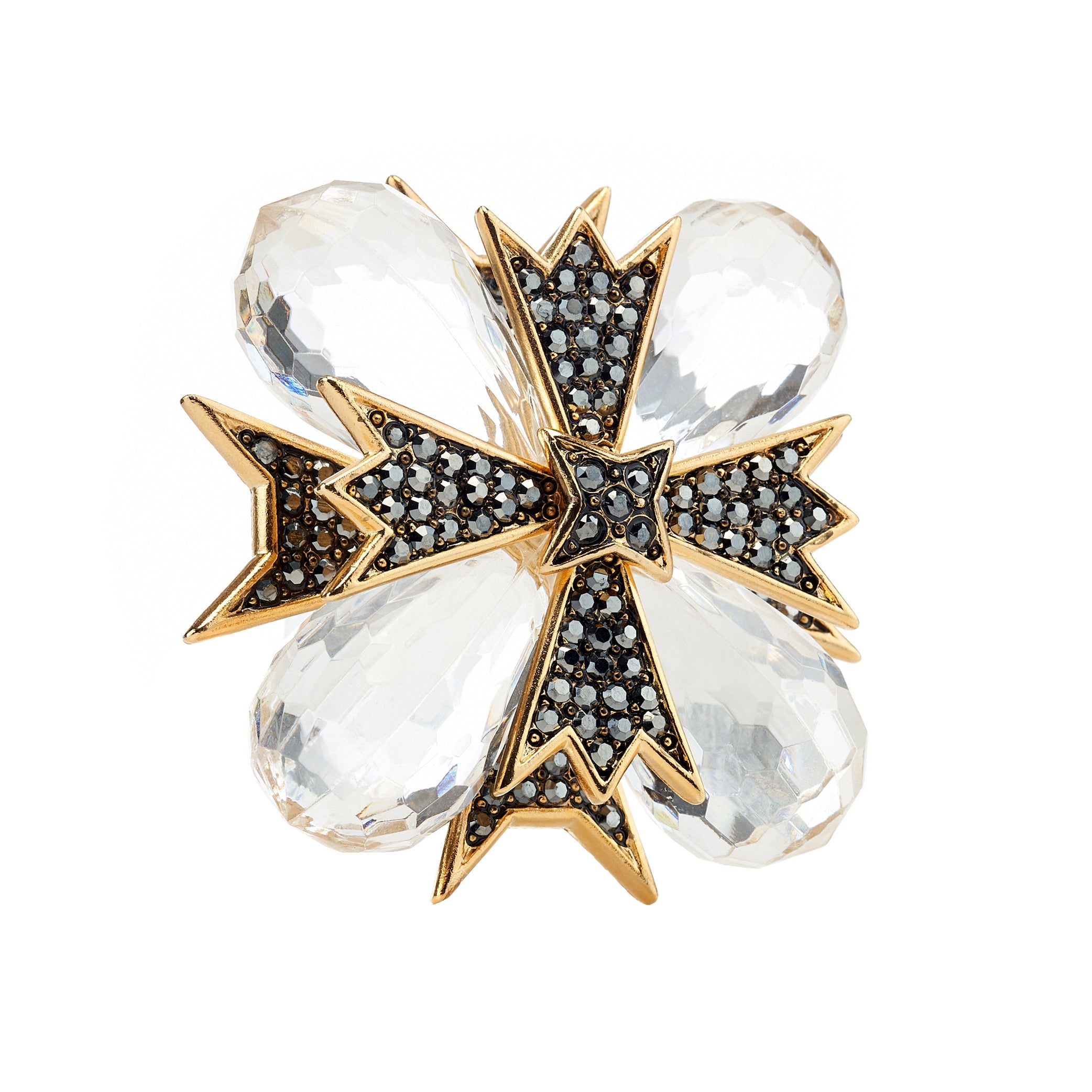 Clear Maltese Cross Pin