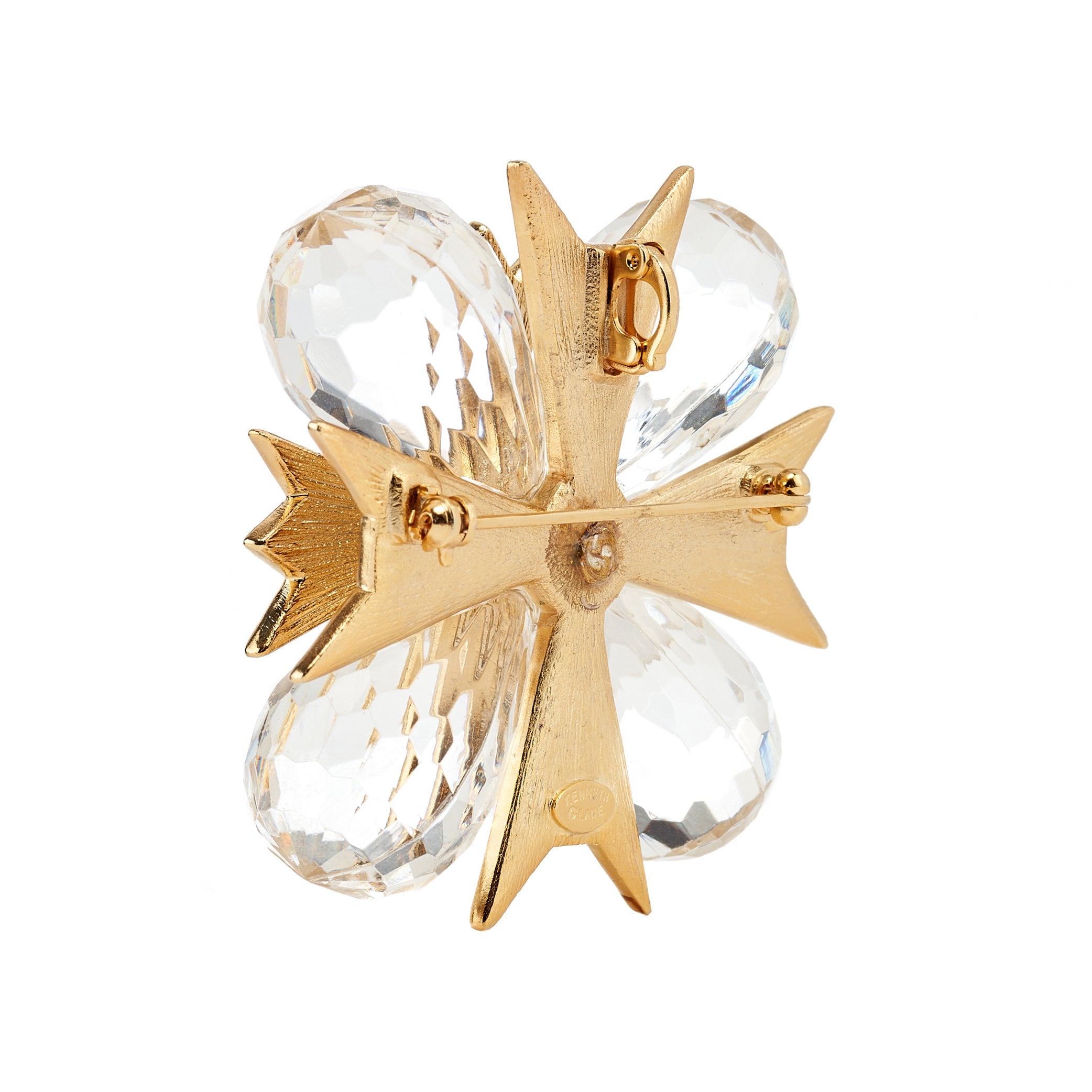 Clear Maltese Cross Pin
