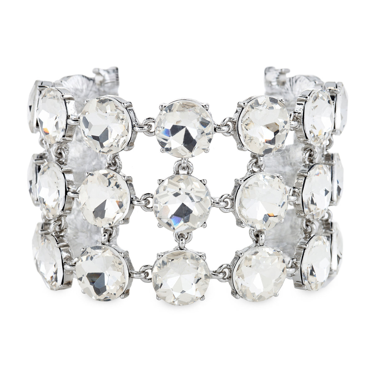 Three-Row Crystal Bracelet