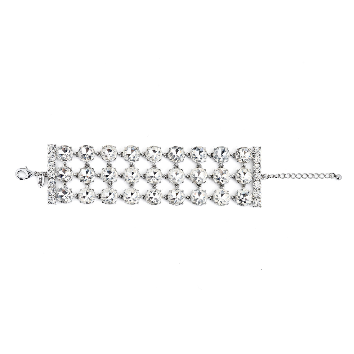 Three-Row Crystal Bracelet