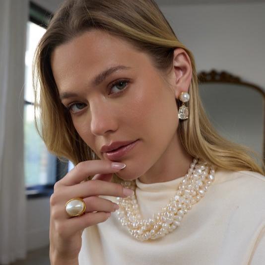 Kenneth Jay Lane/ケネス ジェイ レーン STONE CLIP EARRING