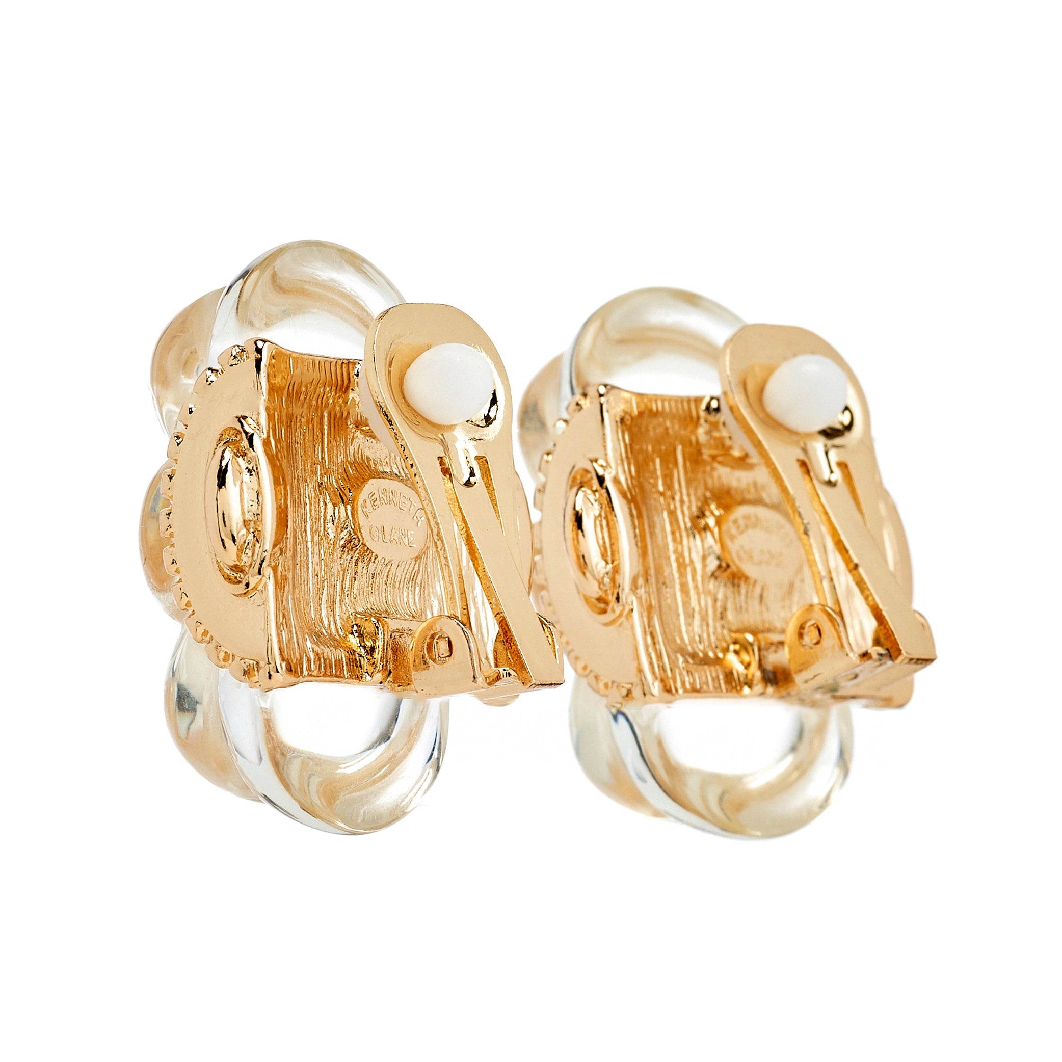 Clear Resin Shrimp Clip-On Earrings