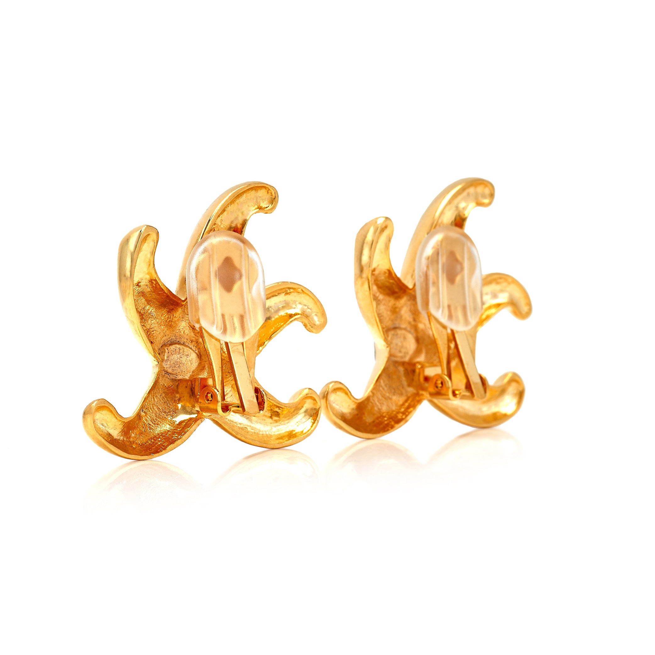 Gold Starfish Clip-On Earrings