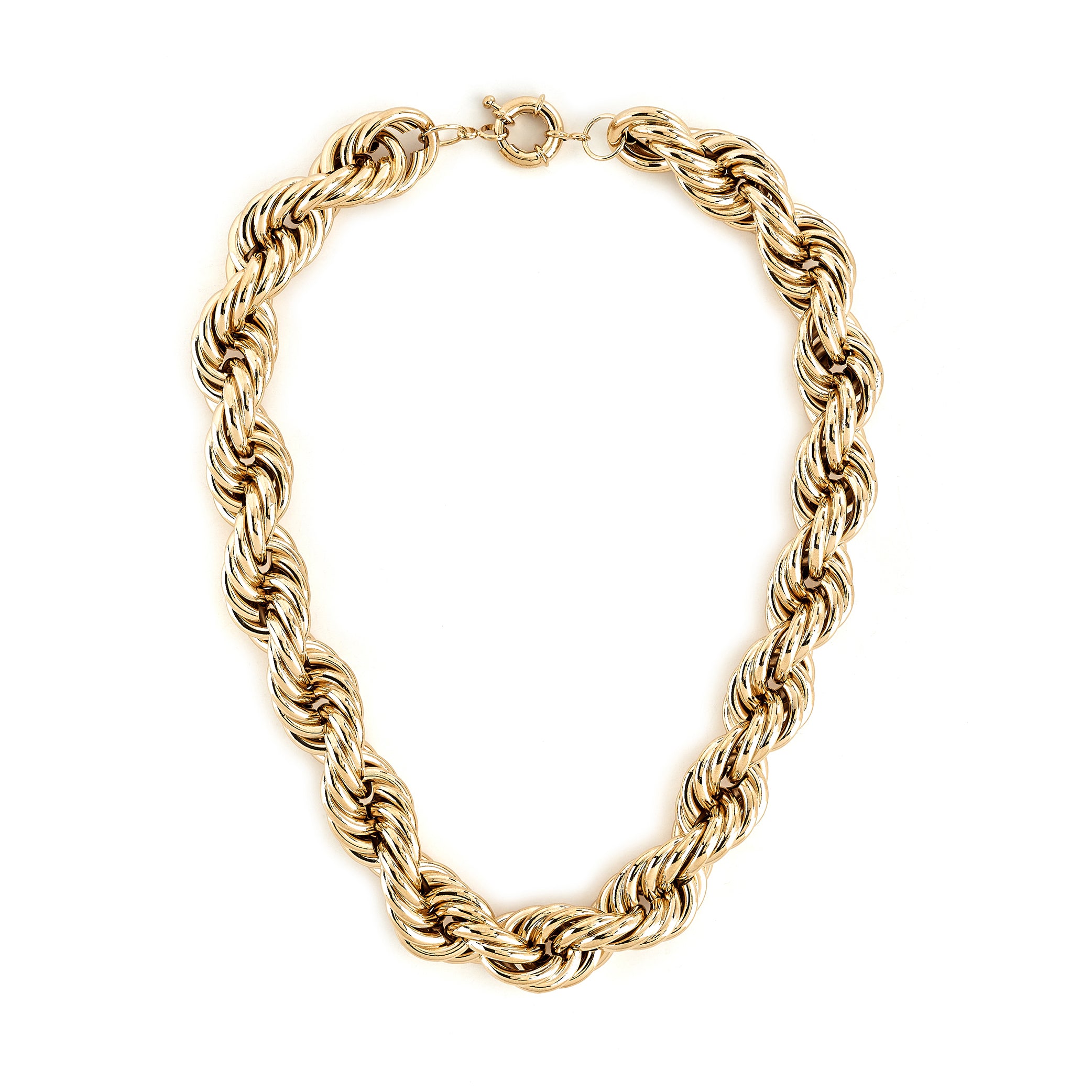 ★VINTAGE HOLLYWOOD★ [14K Gold] Twist Chain Necklace_VH22N4 Gold Twist Chain Necklace