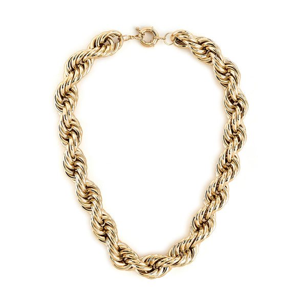 ◆VINTAGE HOLLYWOOD◆ Twist Chain Necklace VH24NNNE173M Gold Twist Chain Necklace