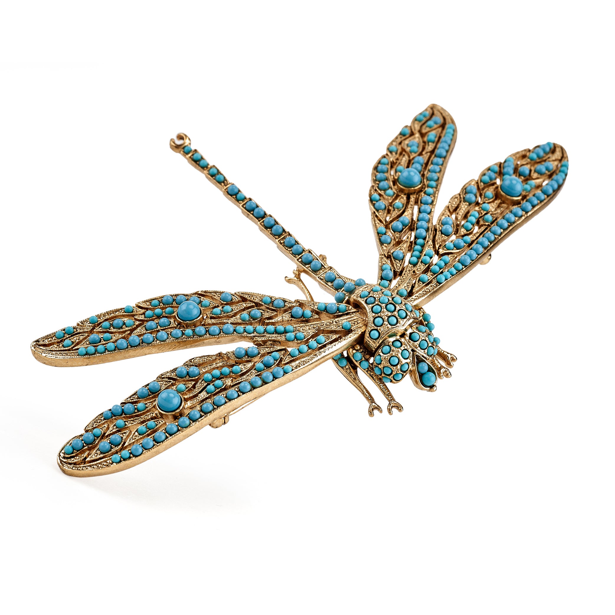Turquoise Dragonfly Pin