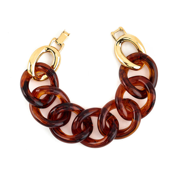 Tortoise Resin Link Bracelet