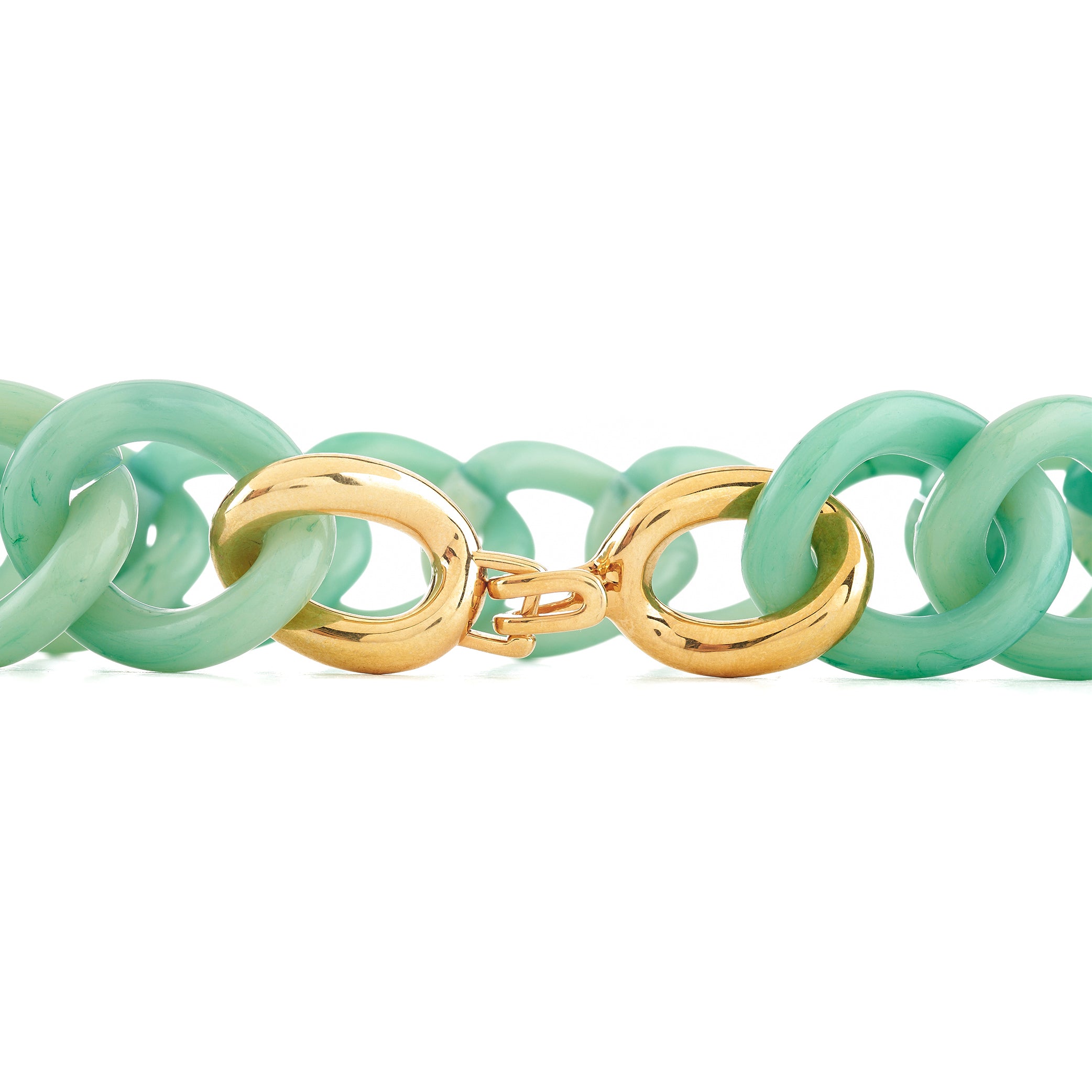 Jade Resin Link Necklace