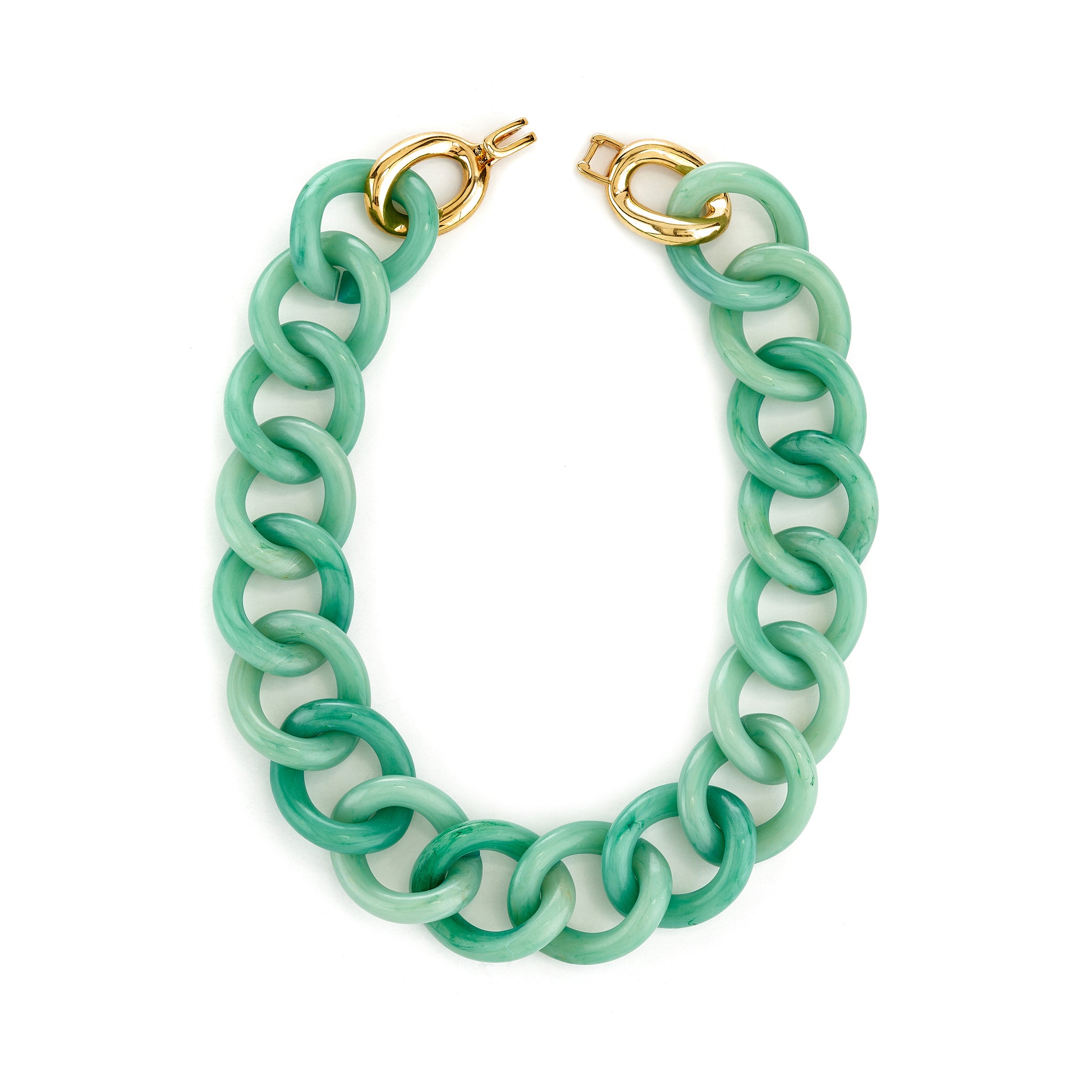 Jade Resin Link Necklace