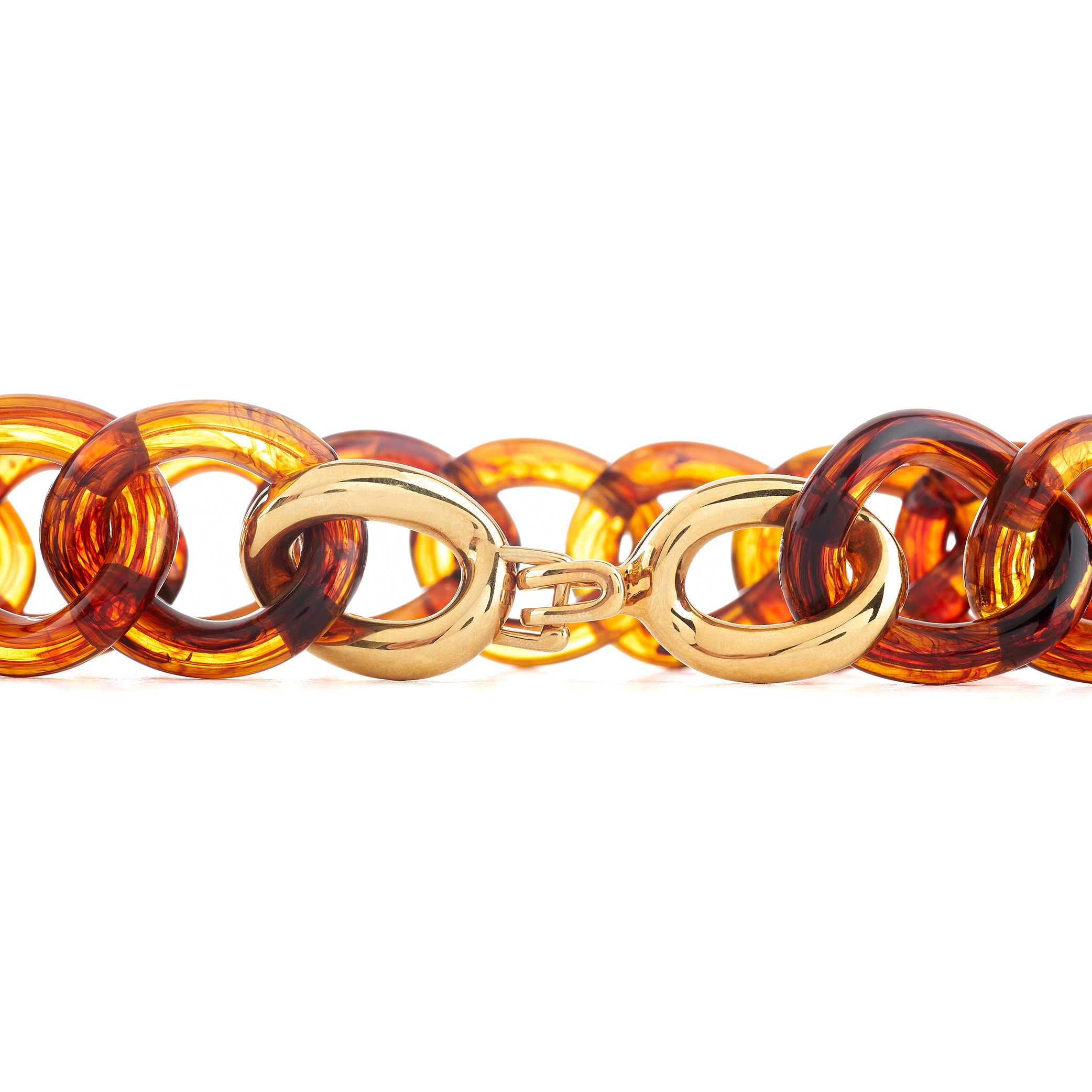 Tortoise Resin Link Necklace