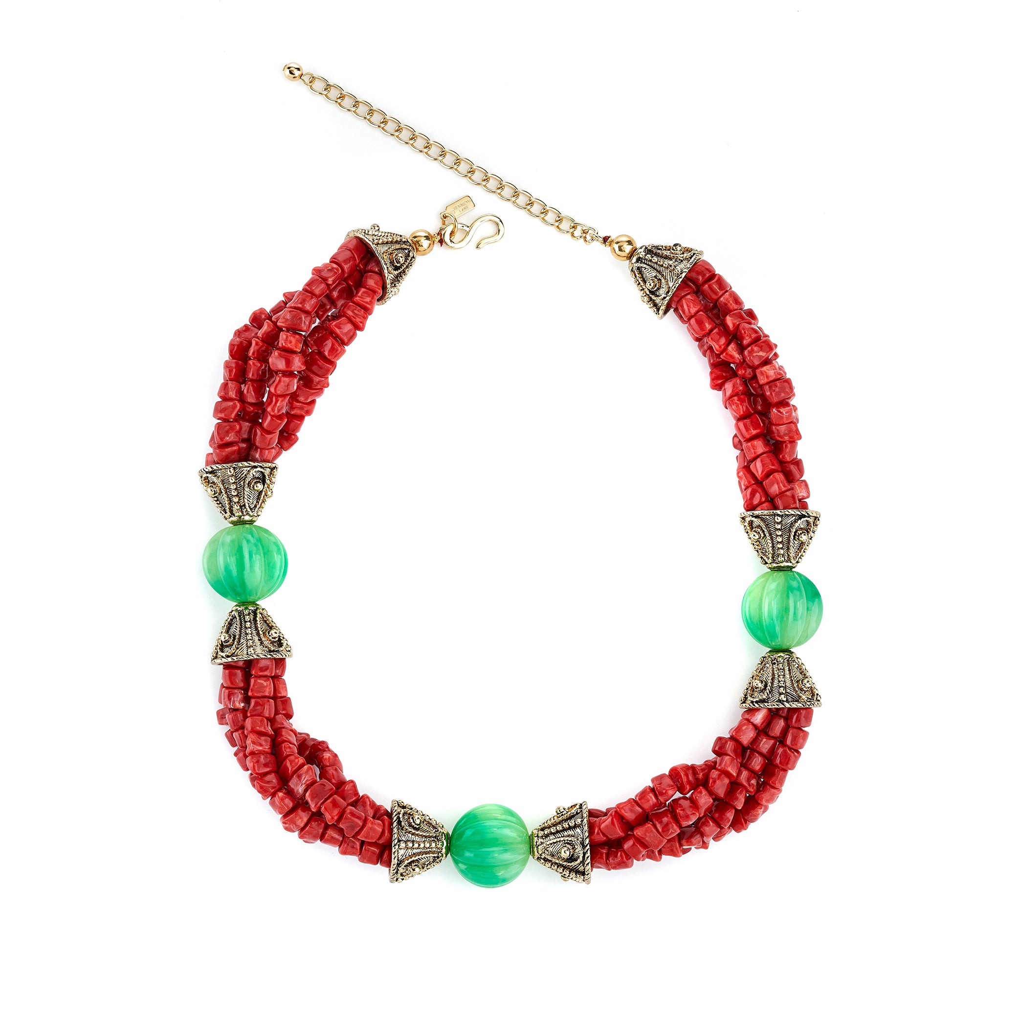 Red Chips Statement Necklace