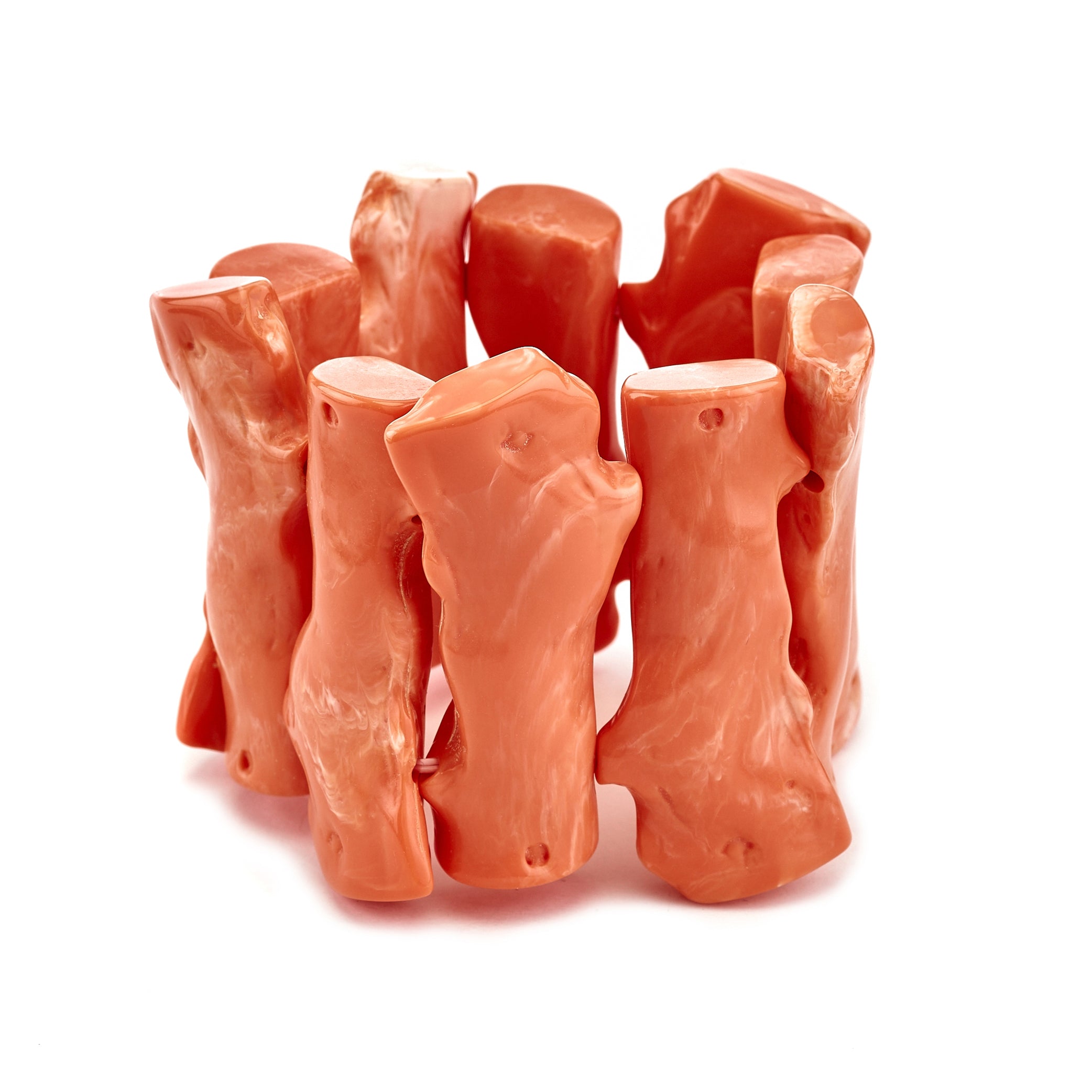 Sea Branch Stretch Bracelet - Light Coral
