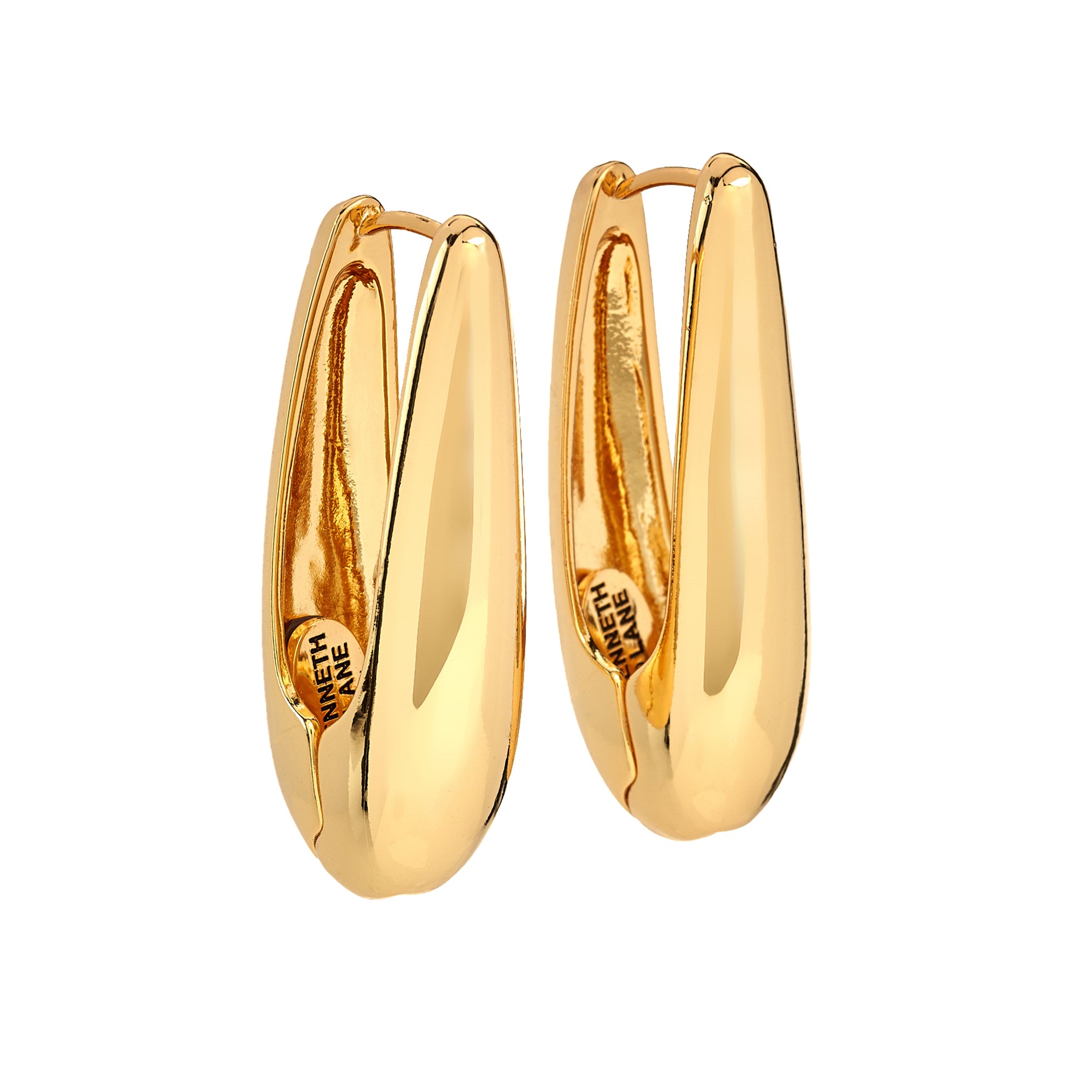 Gold "U" Pierced Earrings