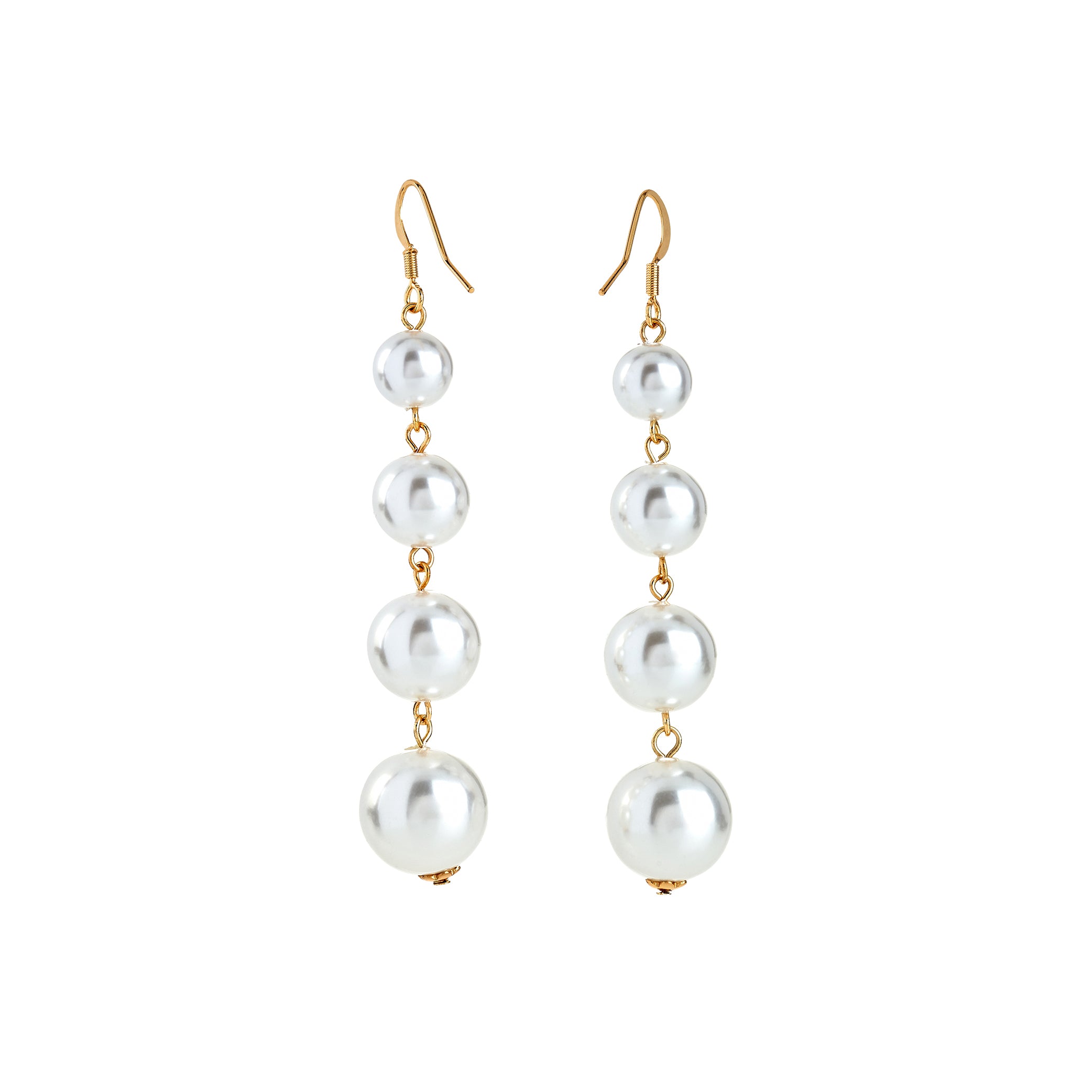 Pearl Drop Fish Hook Earrings