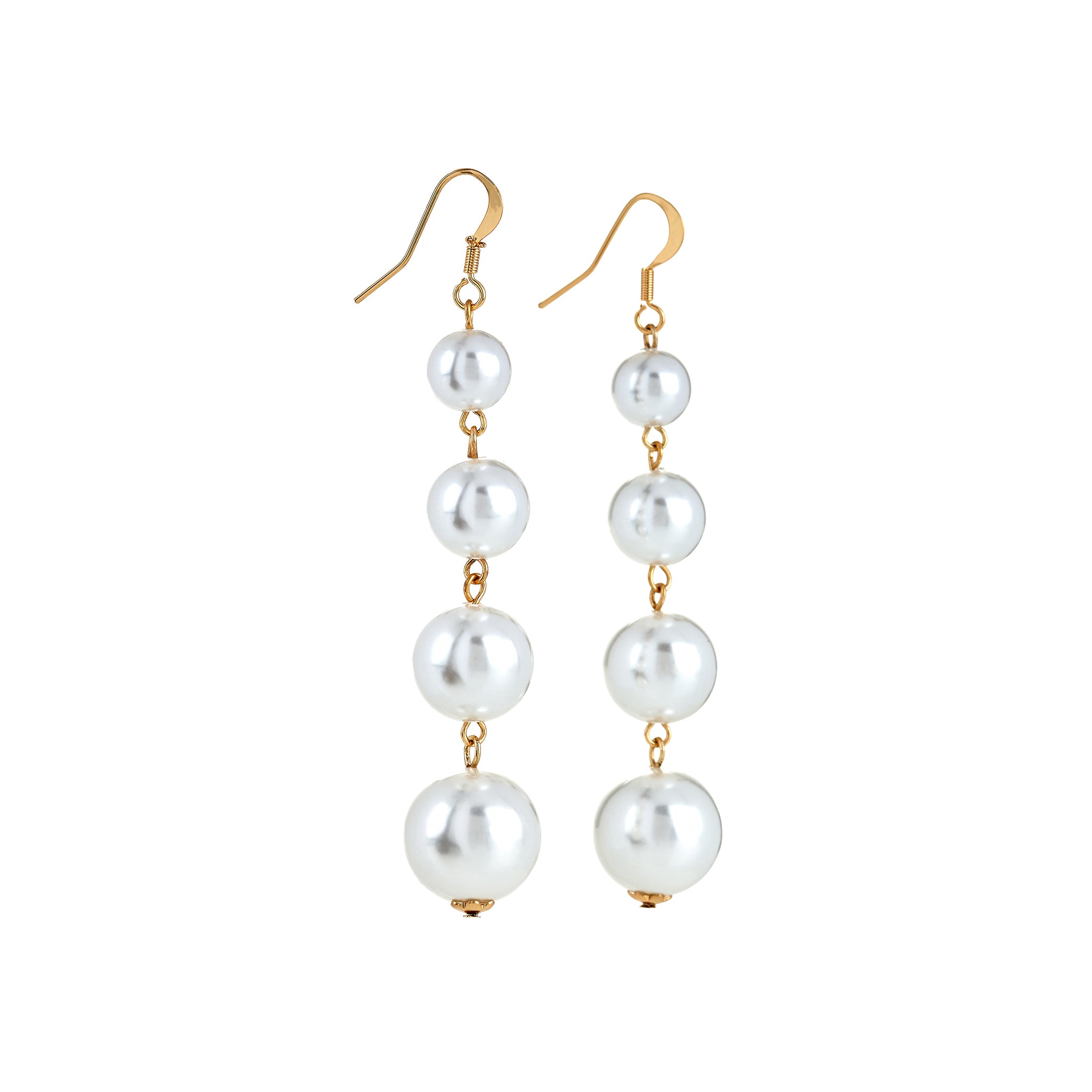 Pearl Drop Fish Hook Earrings