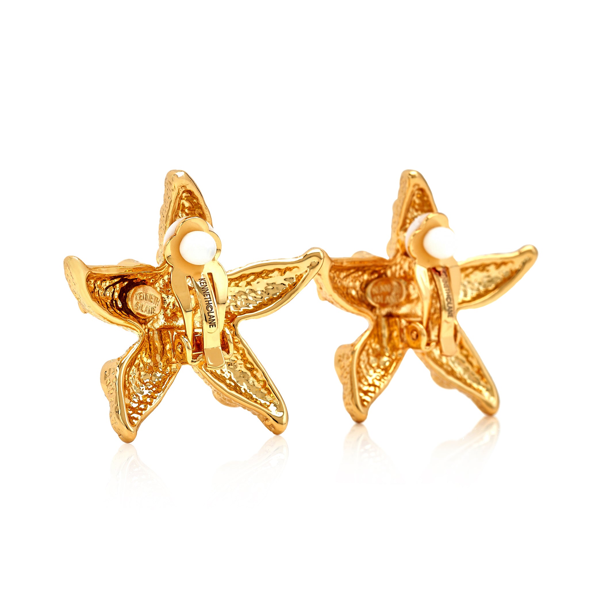 Crystal Starfish Clip-On Earrings