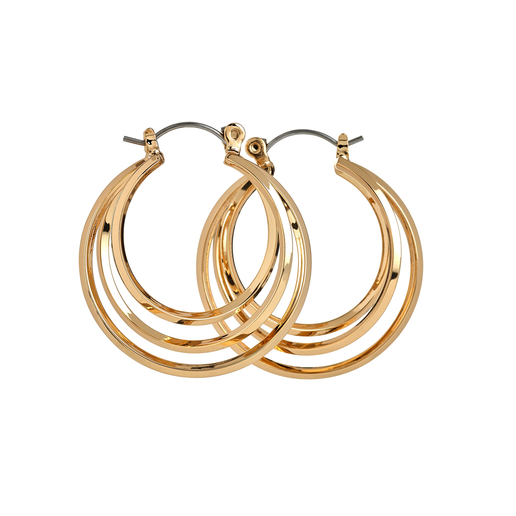 Interlocking Hoop Pierced Earrings