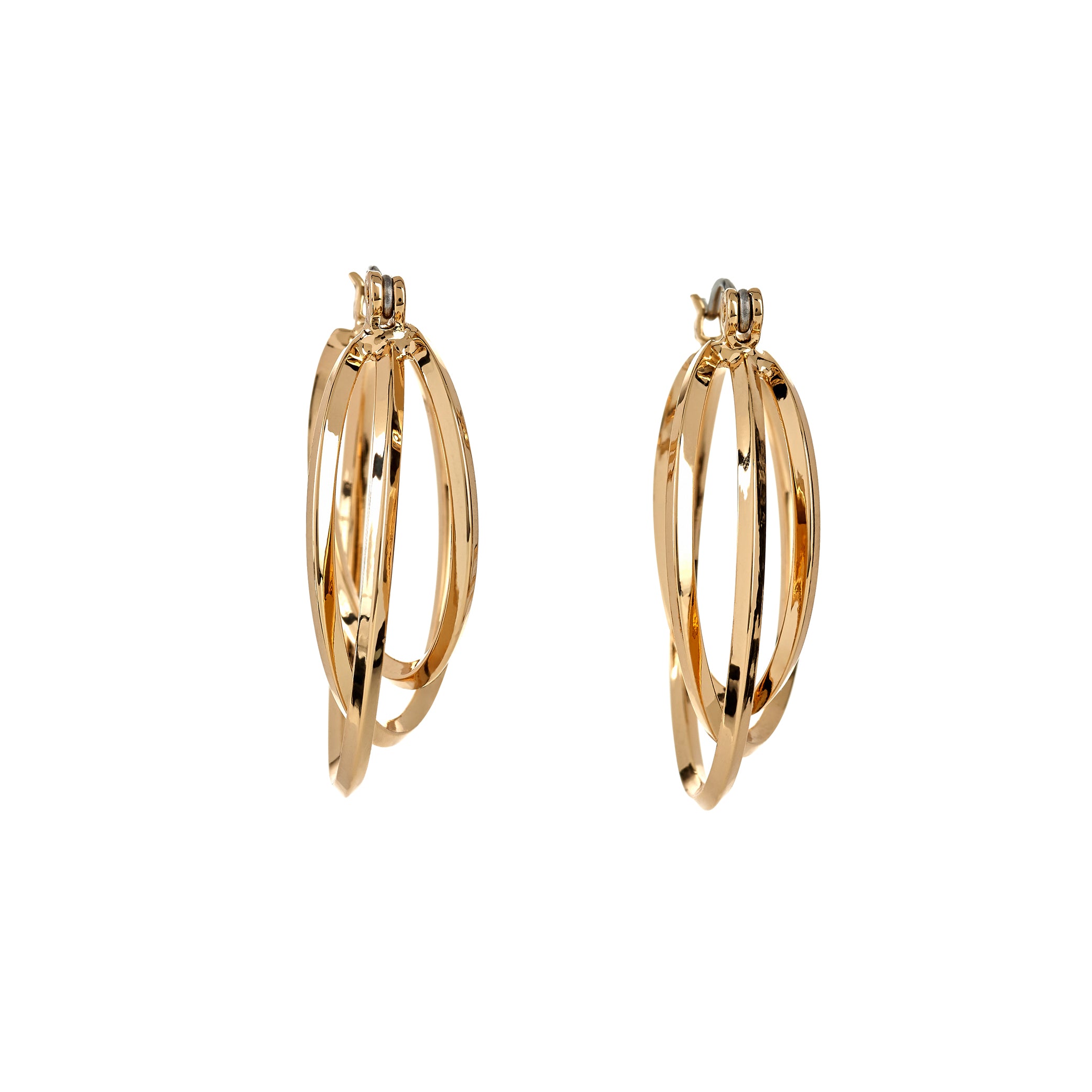 Interlocking Hoop Pierced Earrings