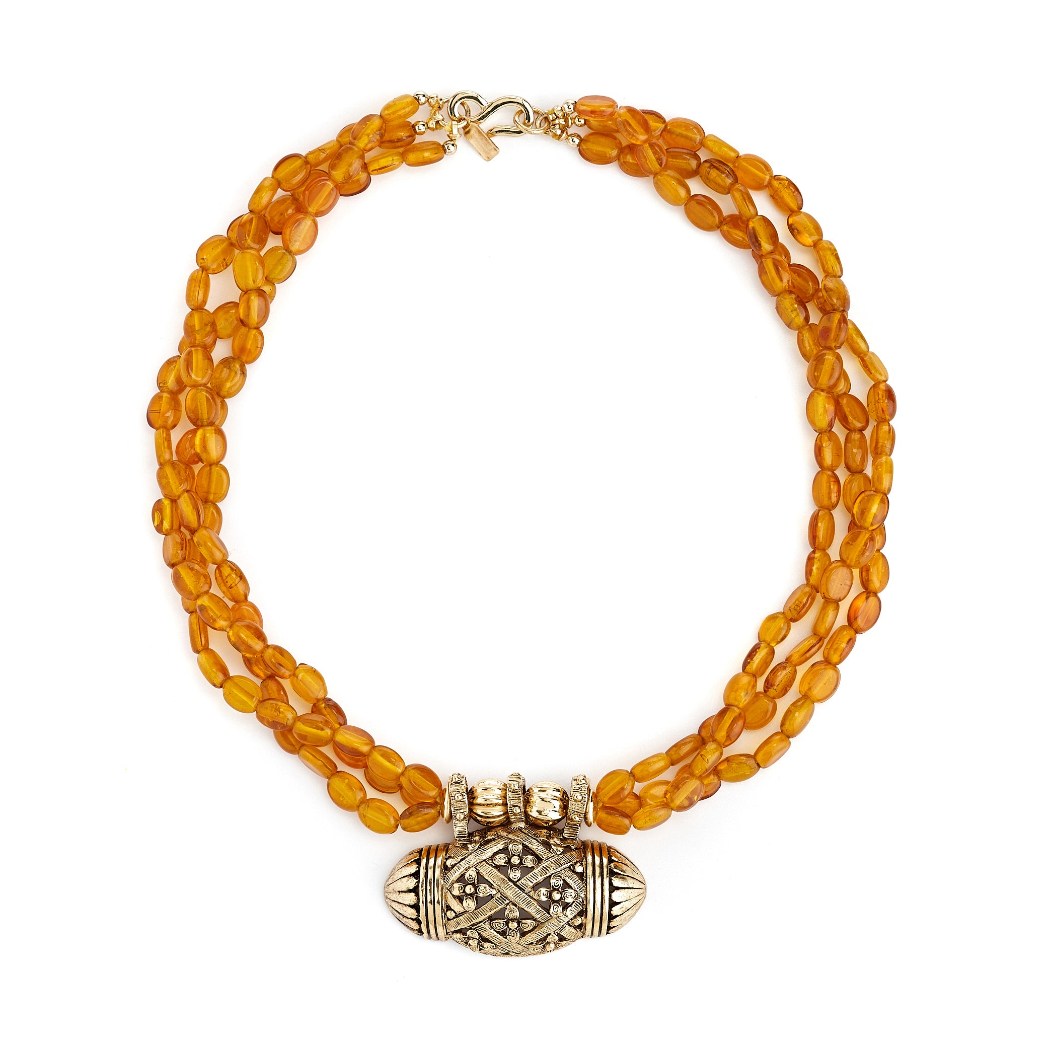 Topaz Bead Pendant Necklace
