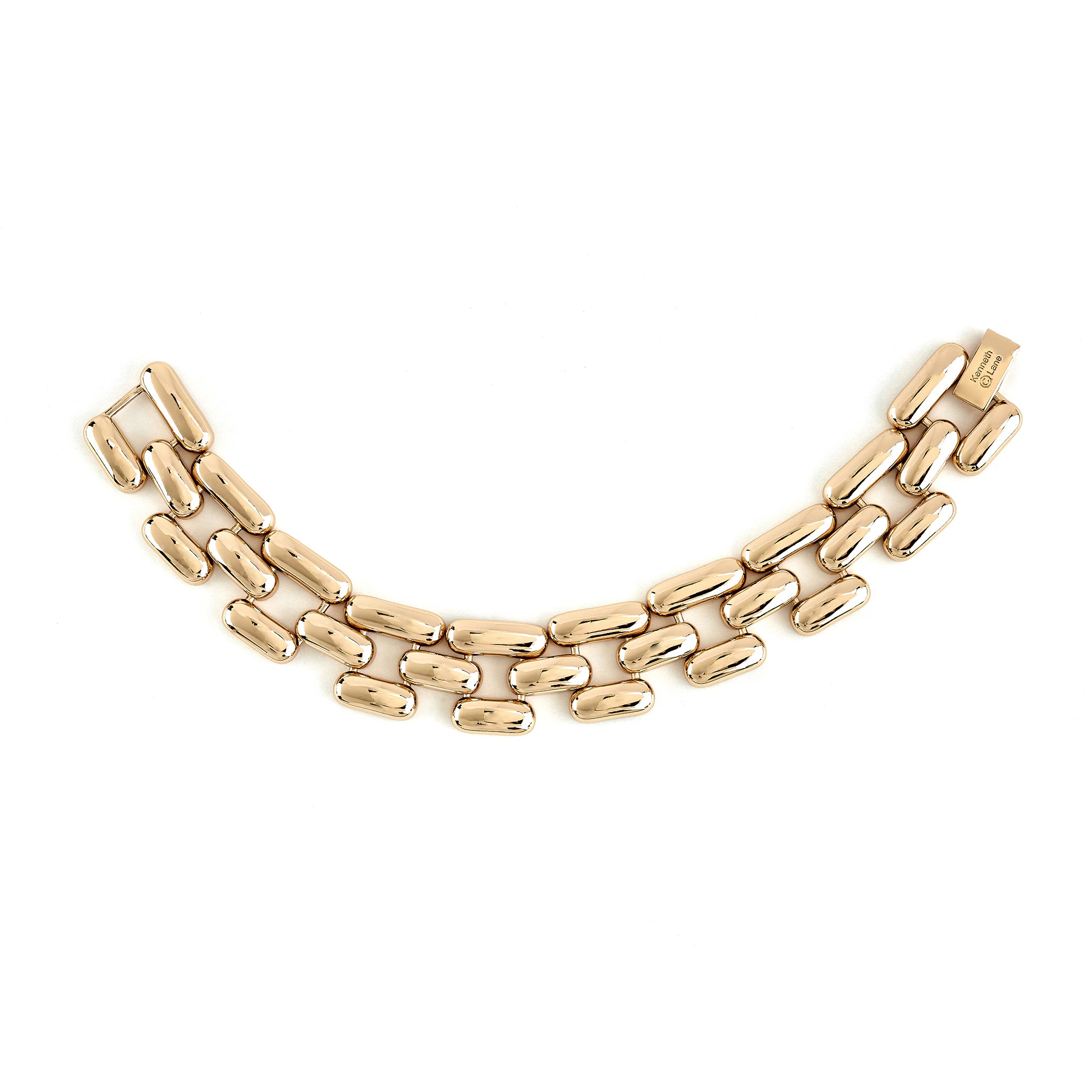 8" Gold Square Link Bracelet