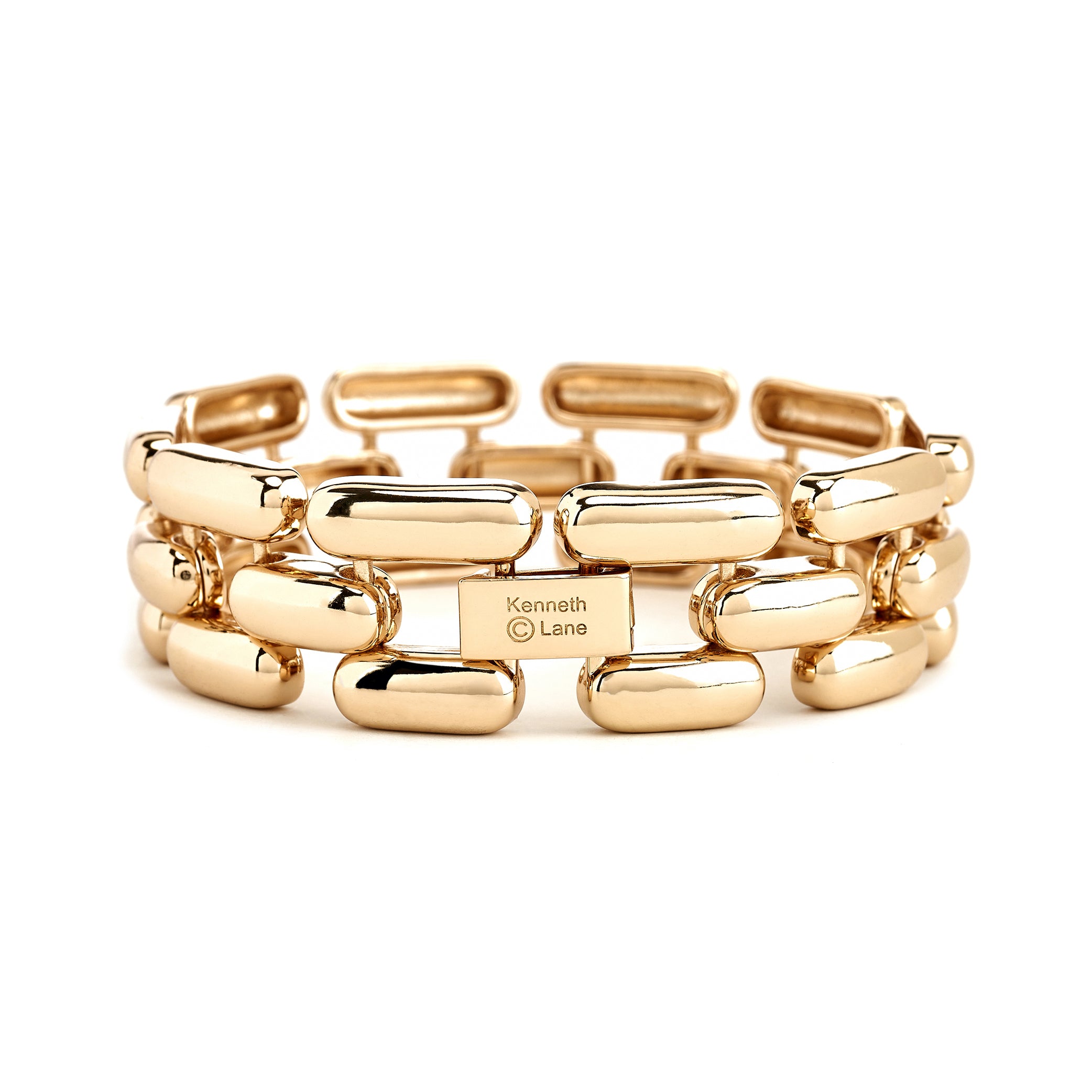 8" Gold Square Link Bracelet