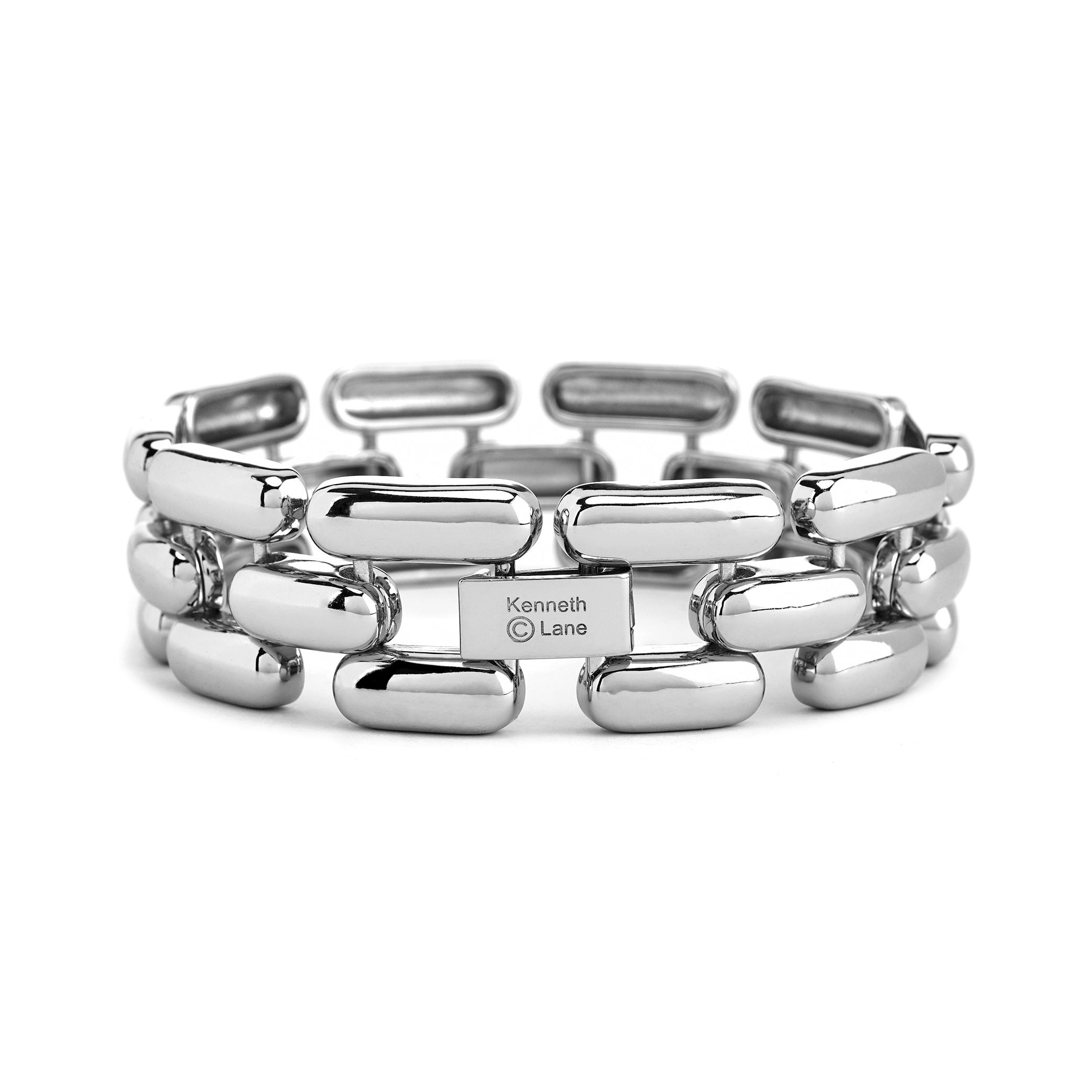 Silver Square Link Bracelet