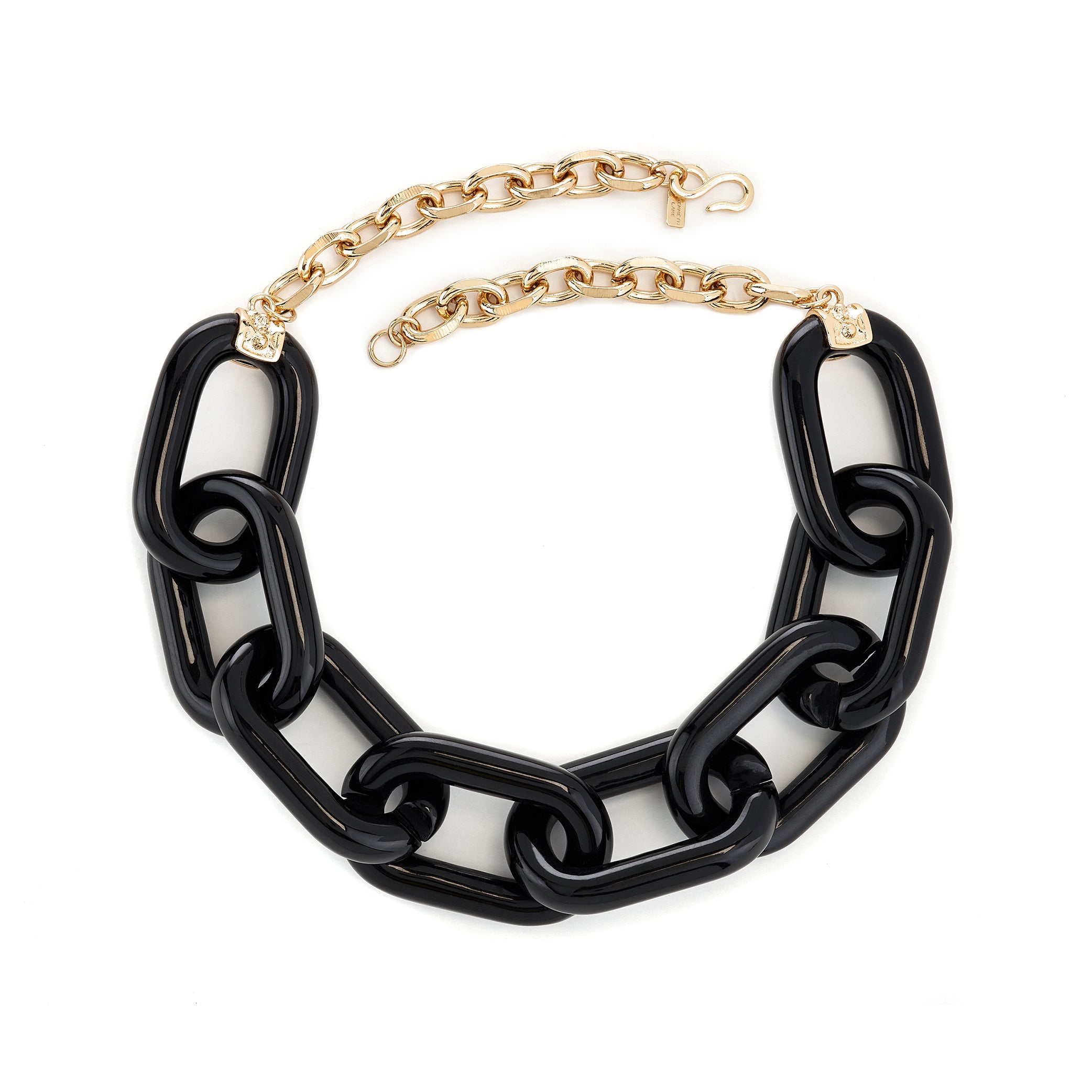 Black Resin Link Necklace