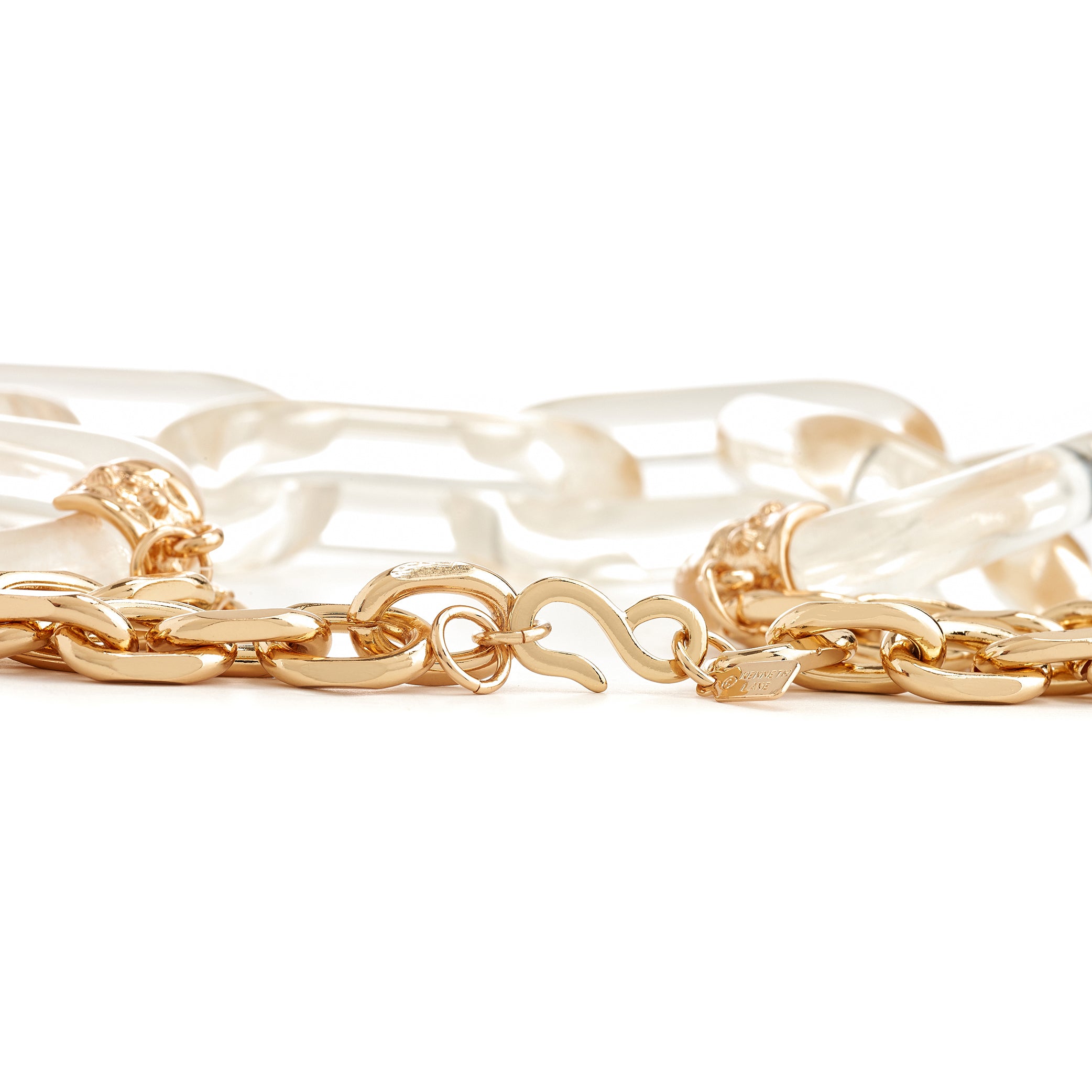 Clear Resin Link Necklace