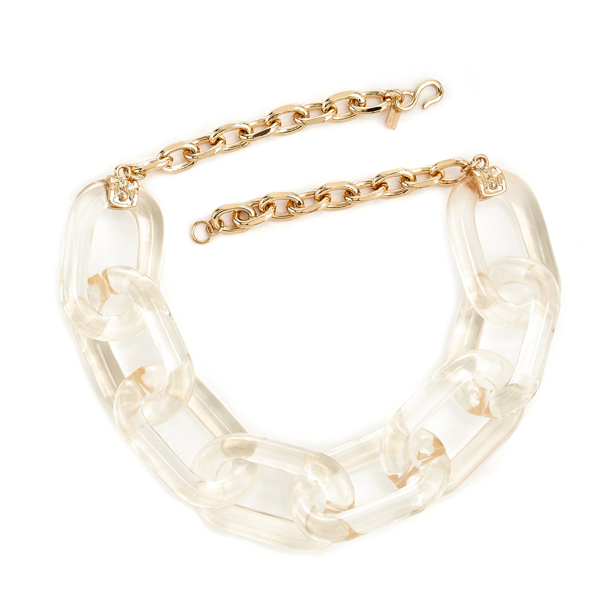 Clear Resin Link Necklace