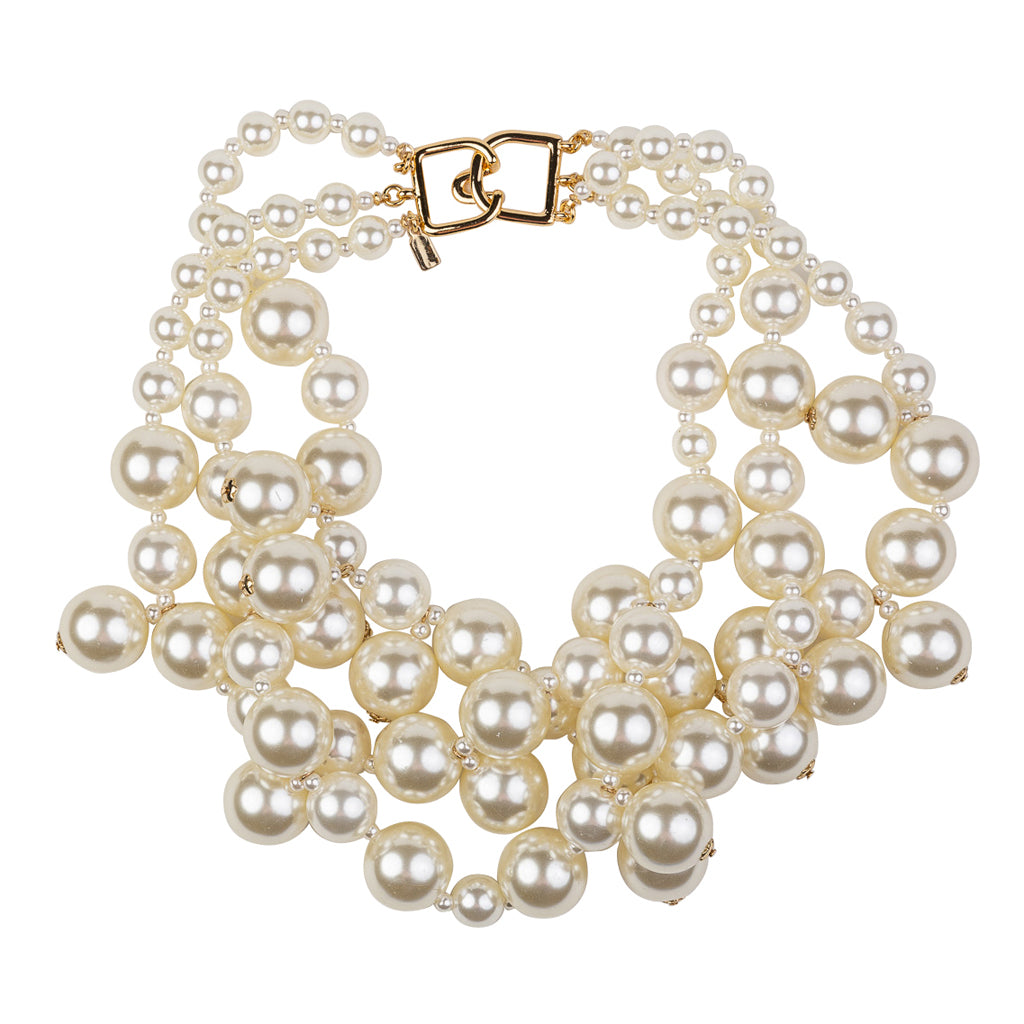 Pearl Cluster Drops Necklace