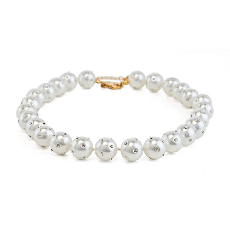 Pearl & Crystal Station Necklace