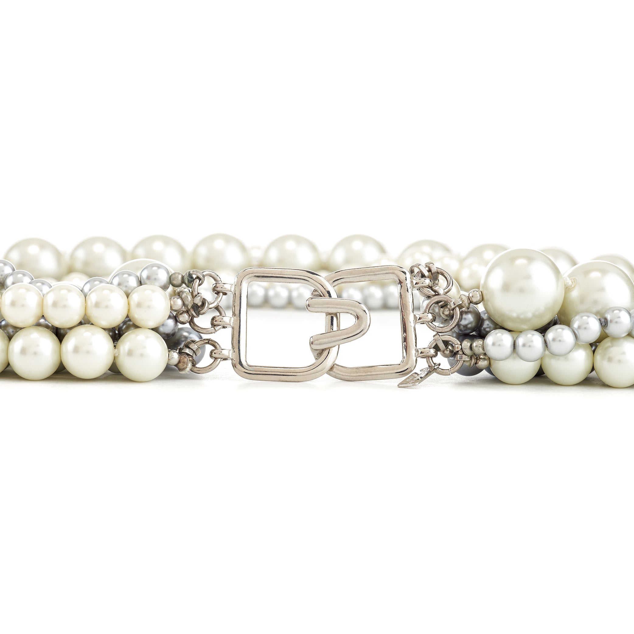 Seven Row Two-Tone Pearl Necklace