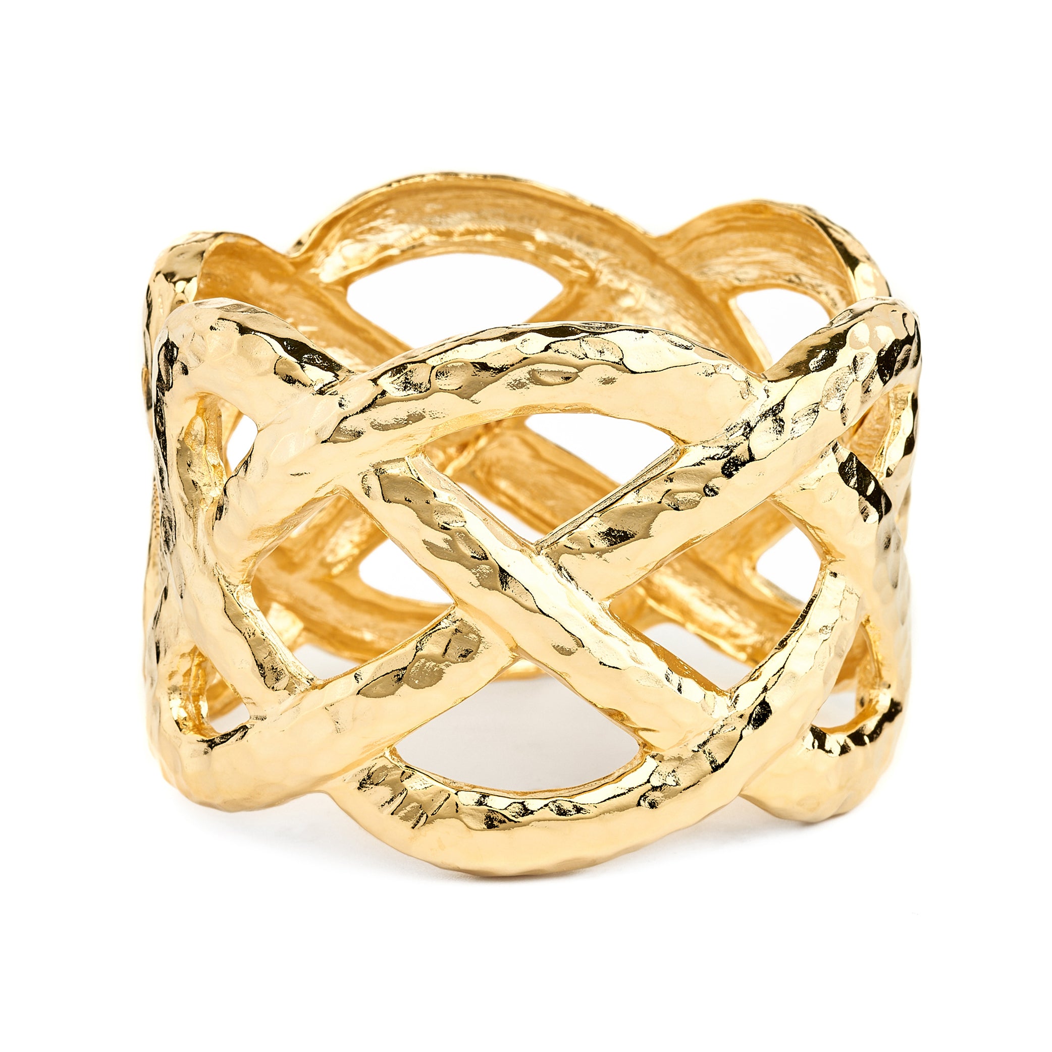 Gold Crisscross Cuff Bracelet