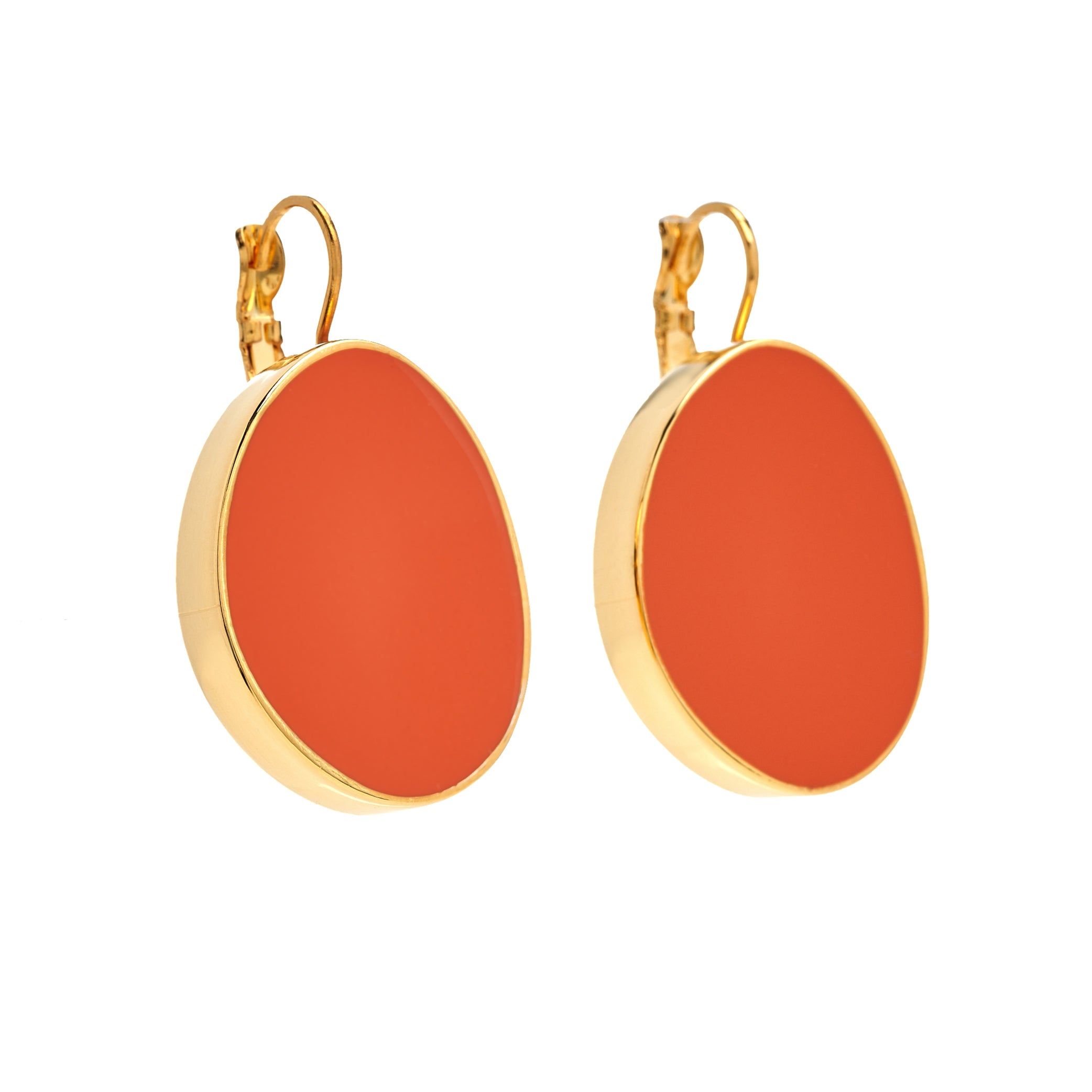 Coral Kidney Pierced Earrings