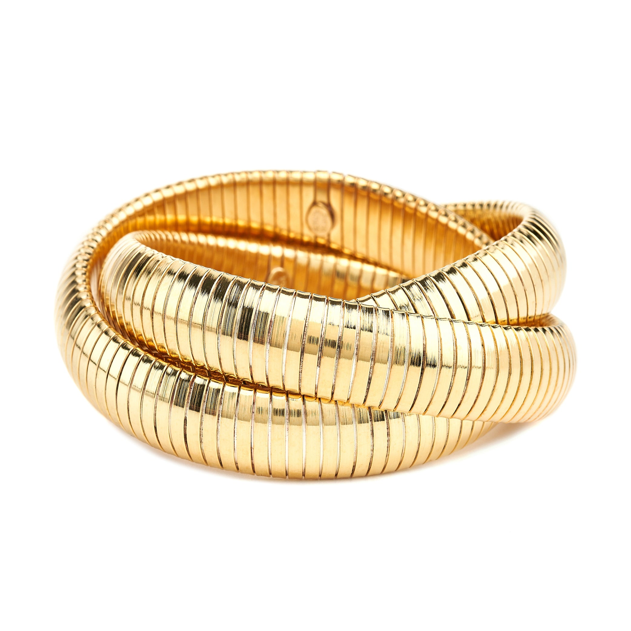 Gold Triple Snake Chain Bracelet