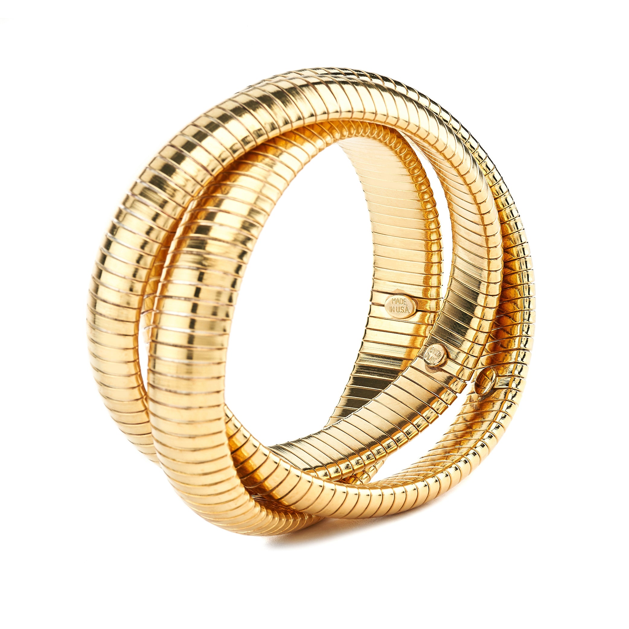 Gold Triple Snake Chain Bracelet