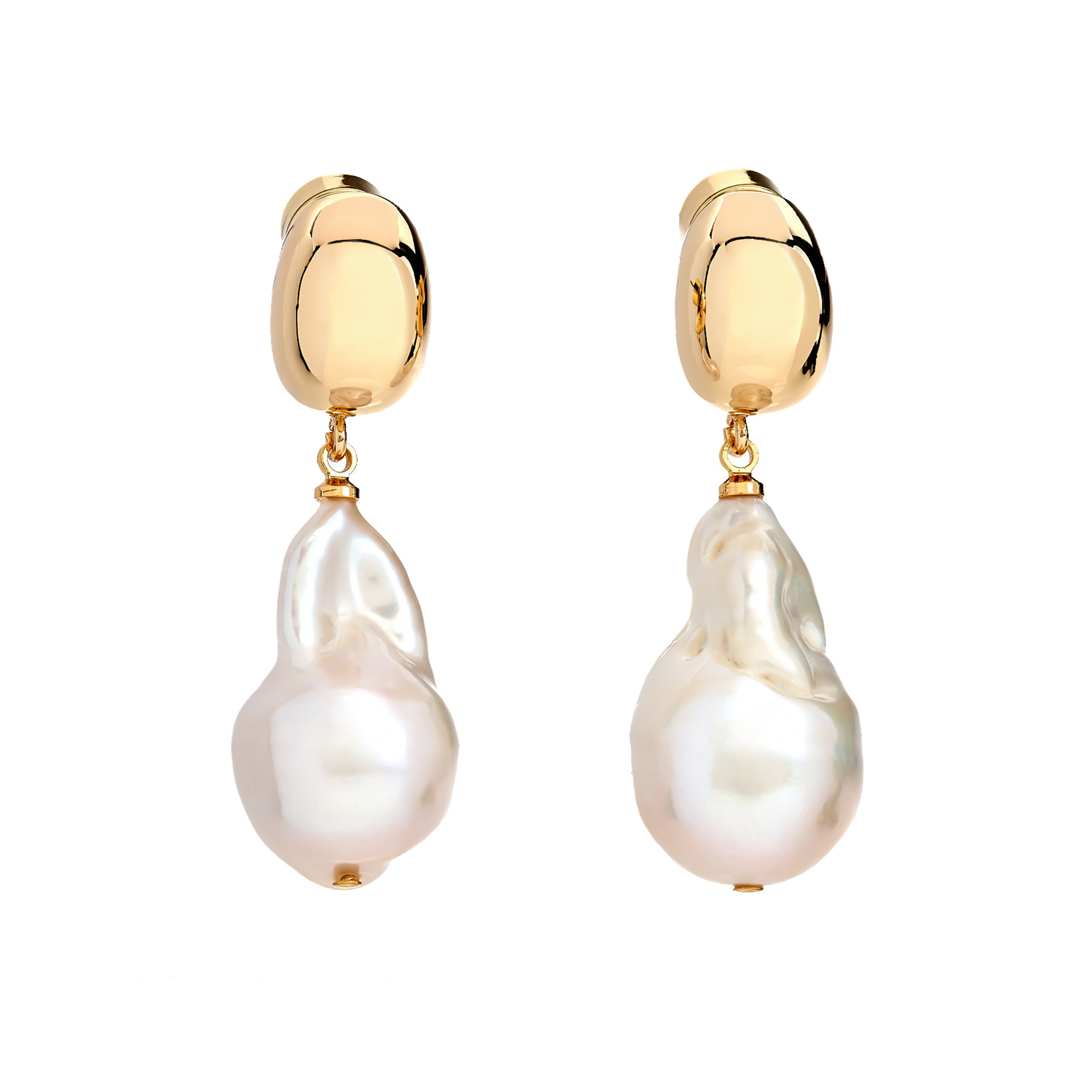 Baroque Pearl Drop Pierced Earrings