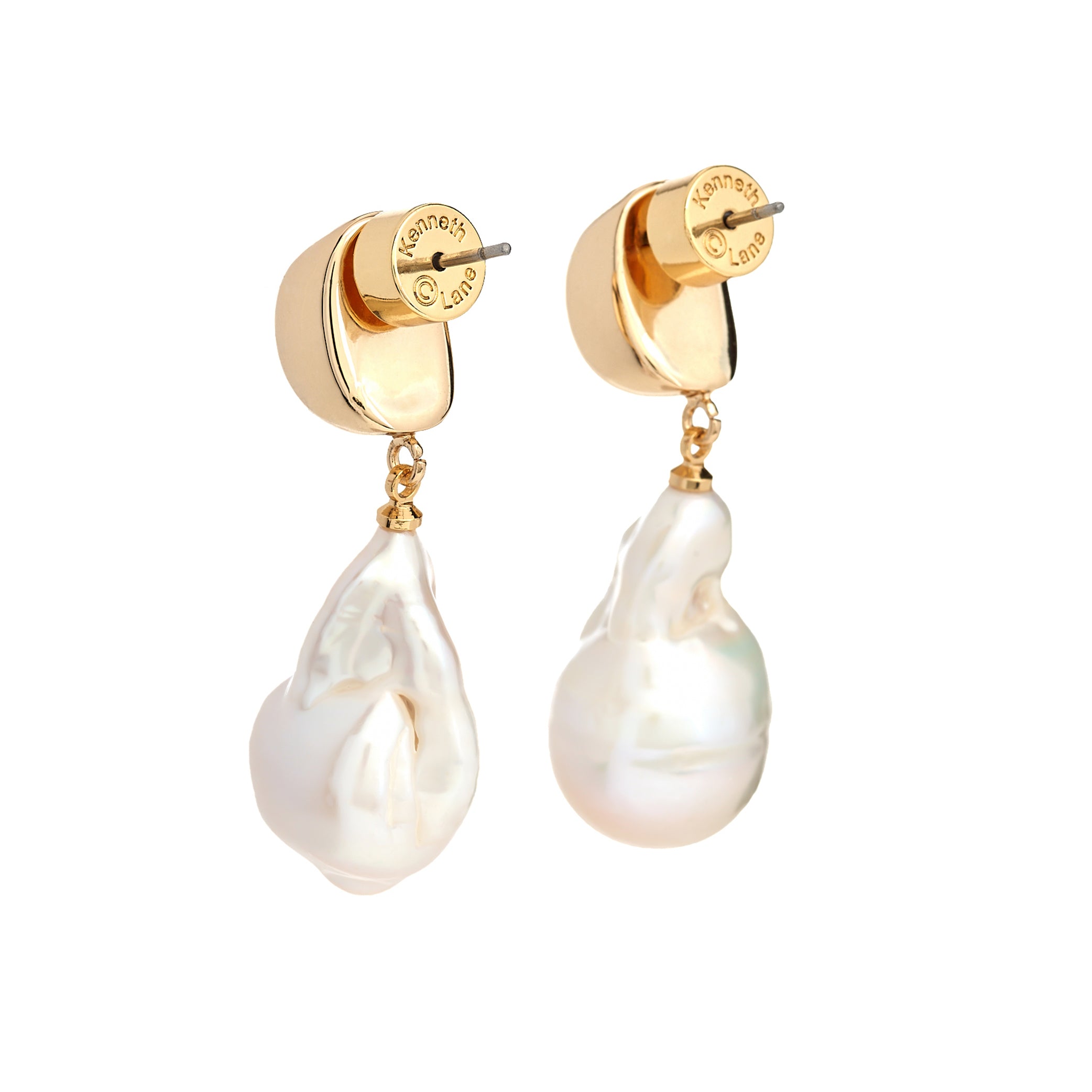 Baroque Pearl Drop Pierced Earrings