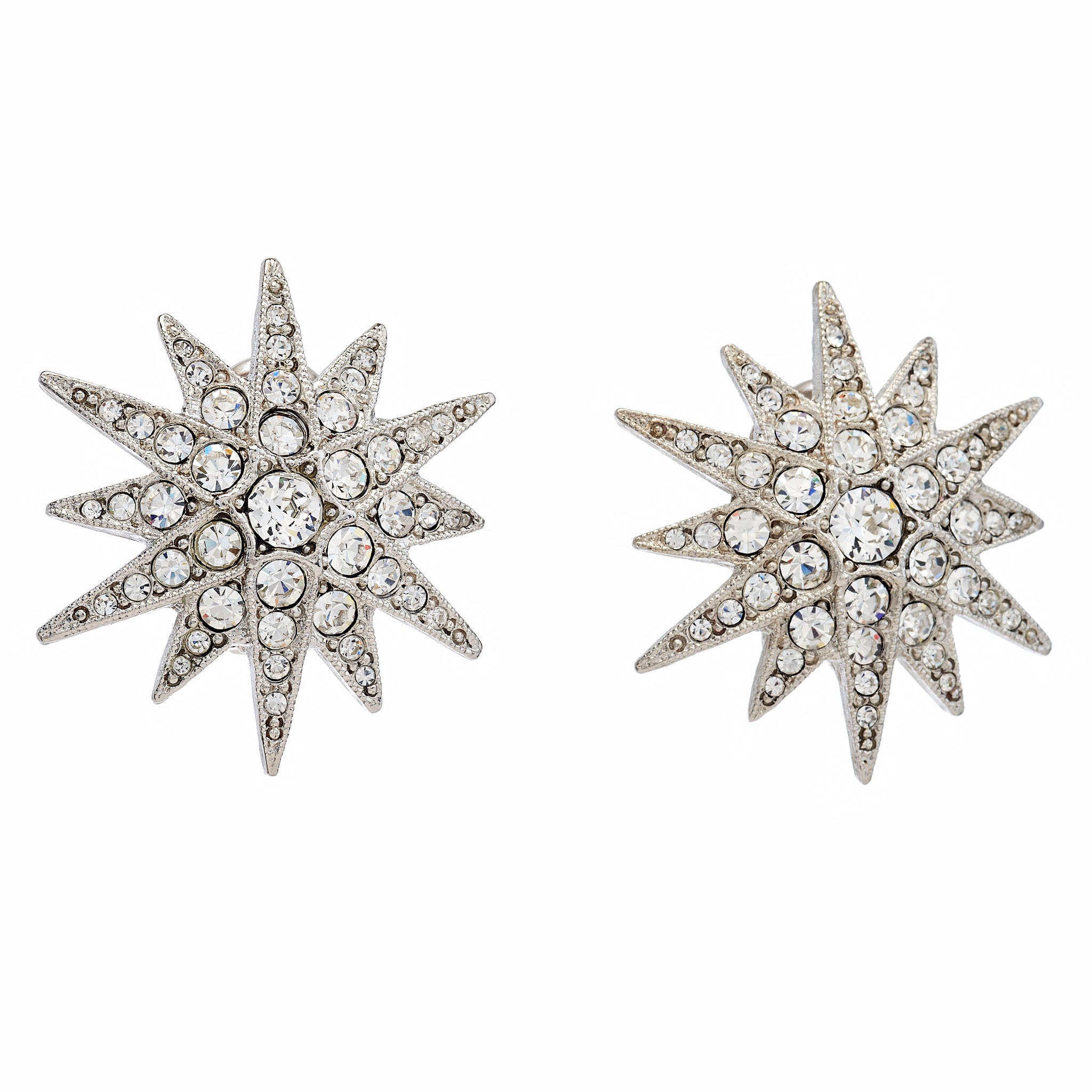 Flared Star Clip-On Earrings