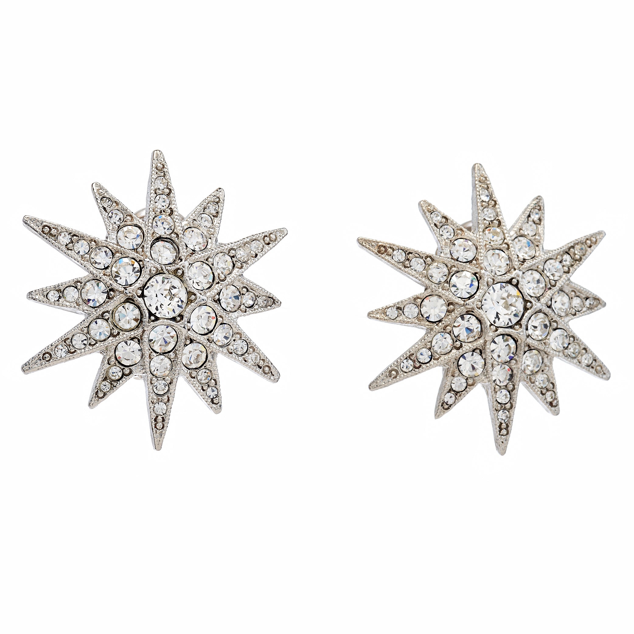Flared Star Clip-On Earrings