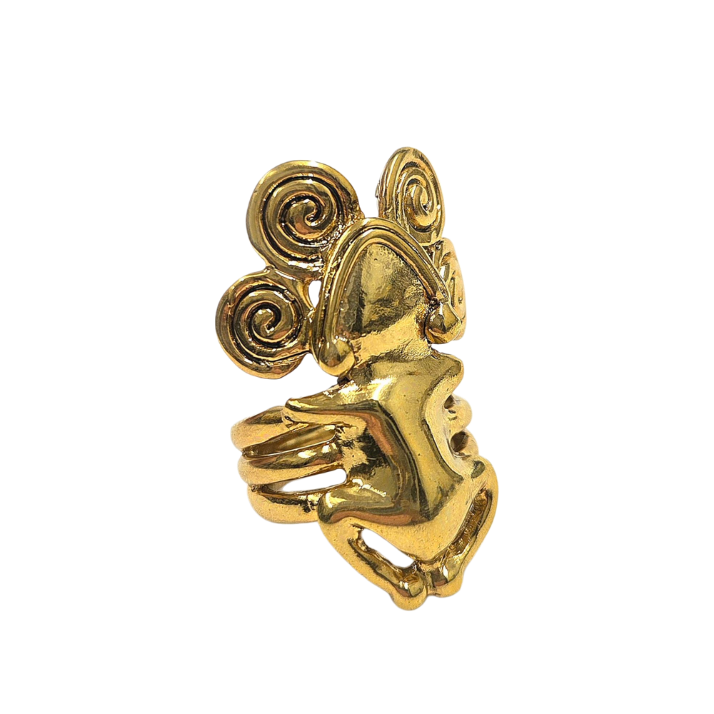 Aztec Frog Ring