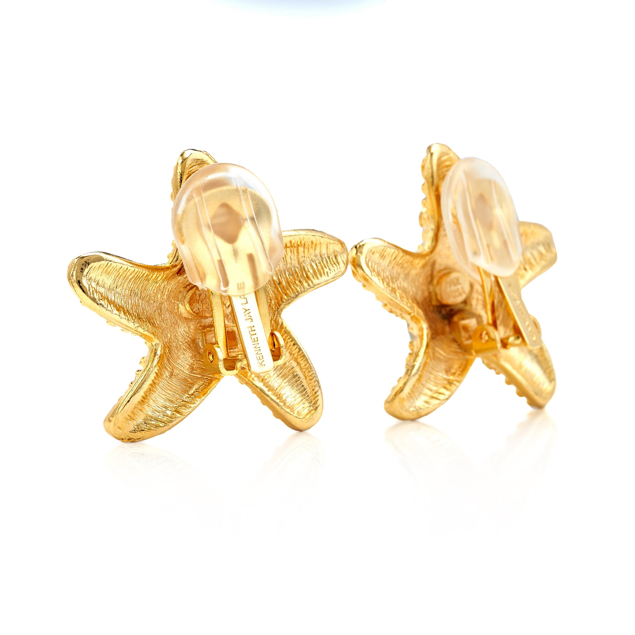 Pearl Starfish Clip-On Earrings