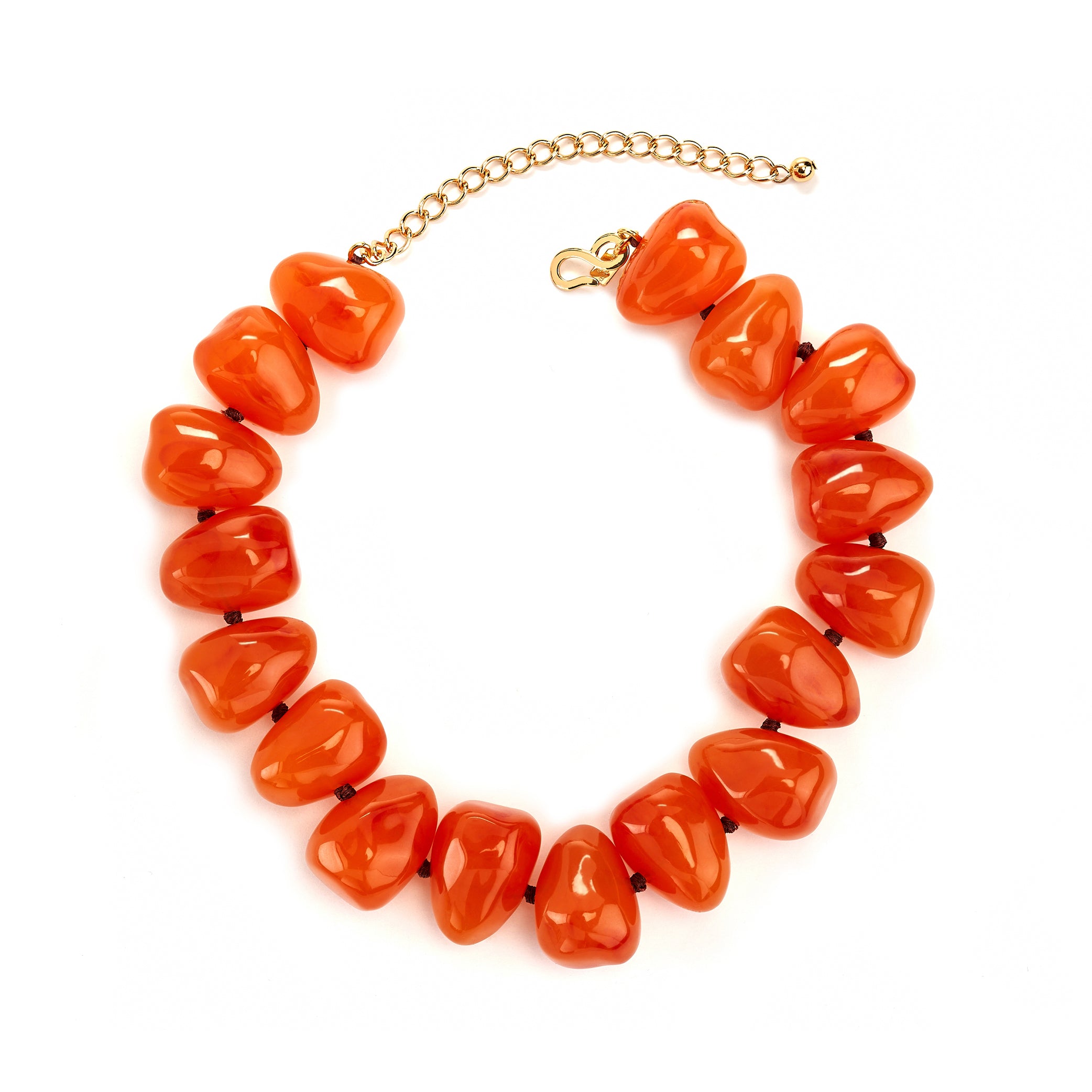 Amber Pebble Necklace