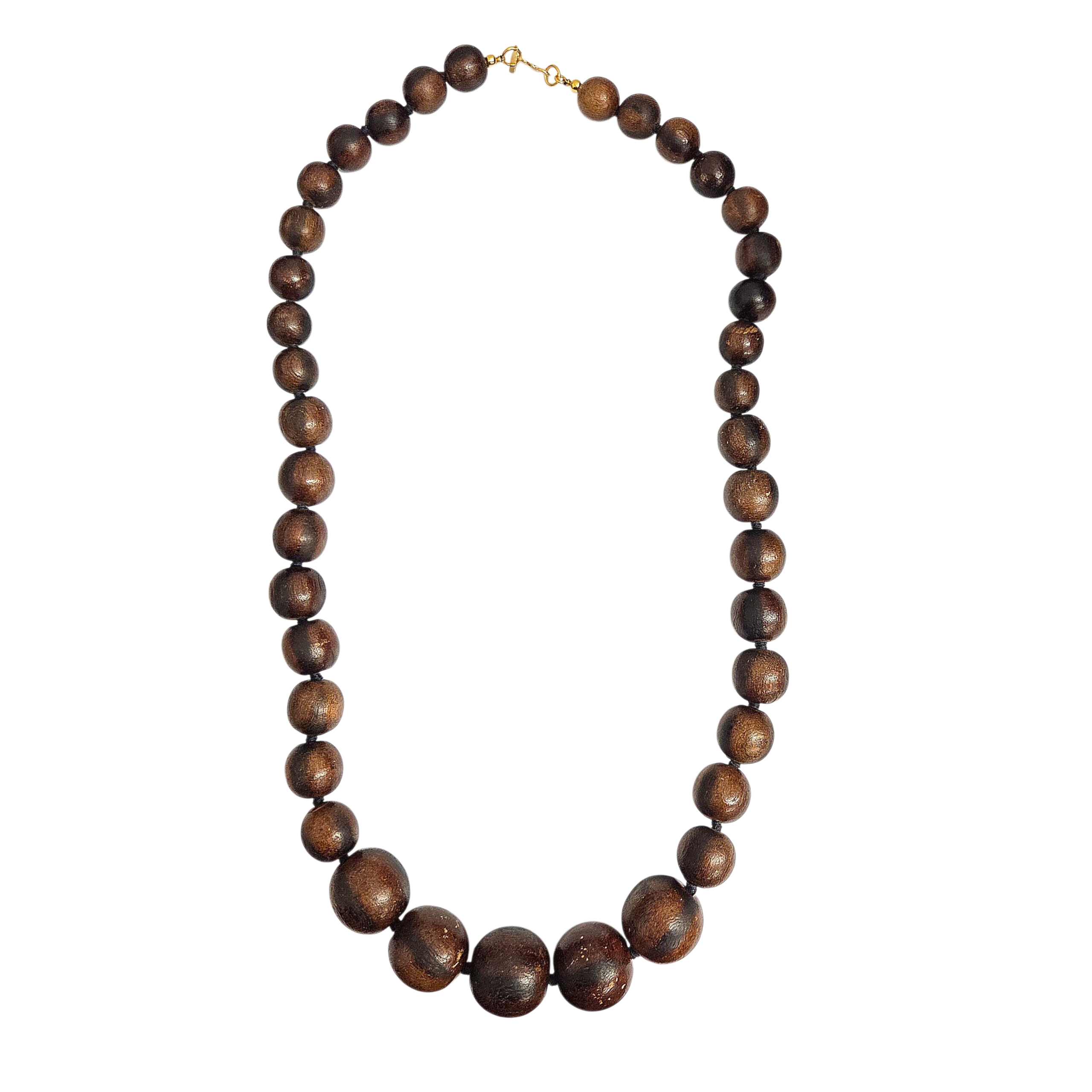 36" Brown Wood Necklace