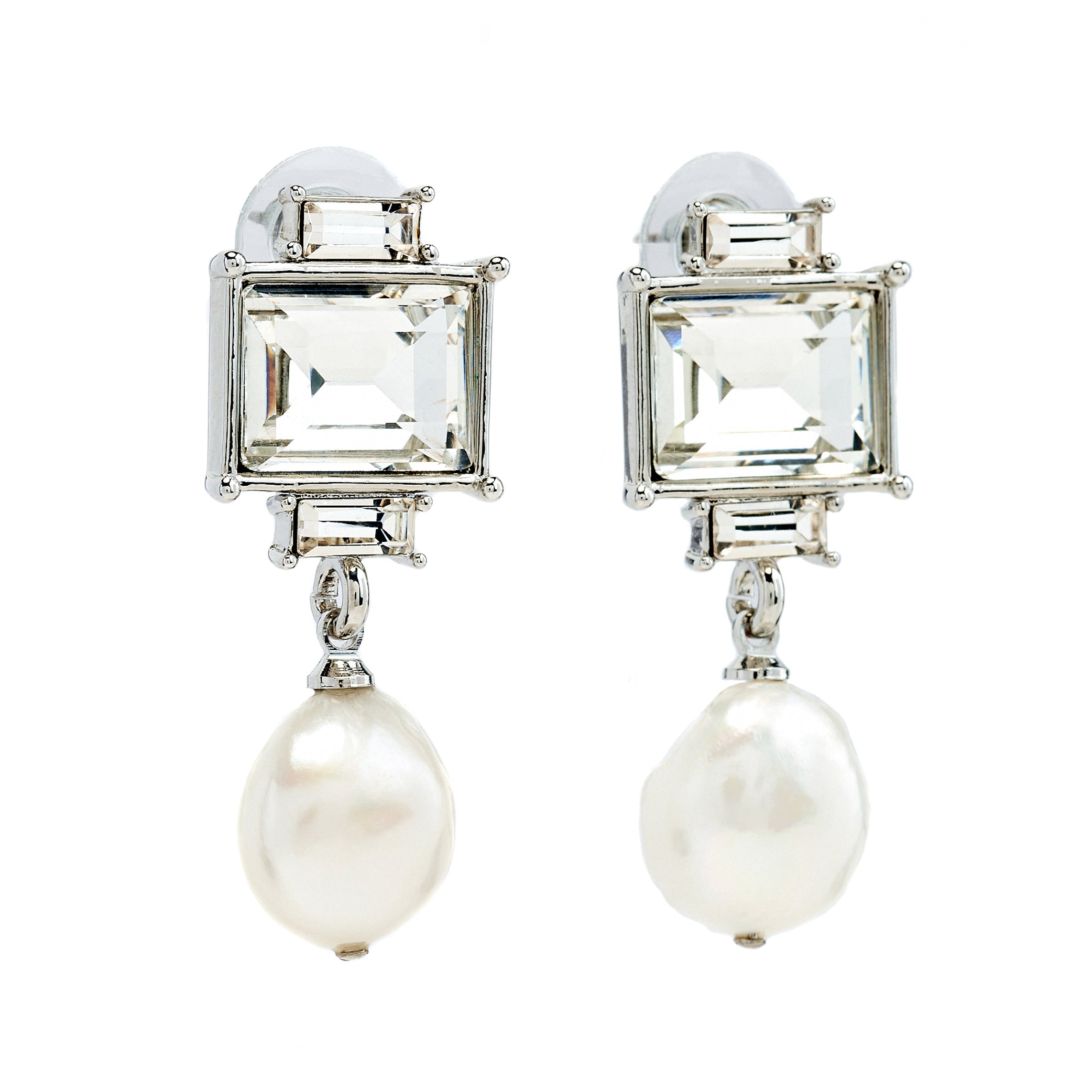 Freshwater Pearl Drop Pierced Earrings