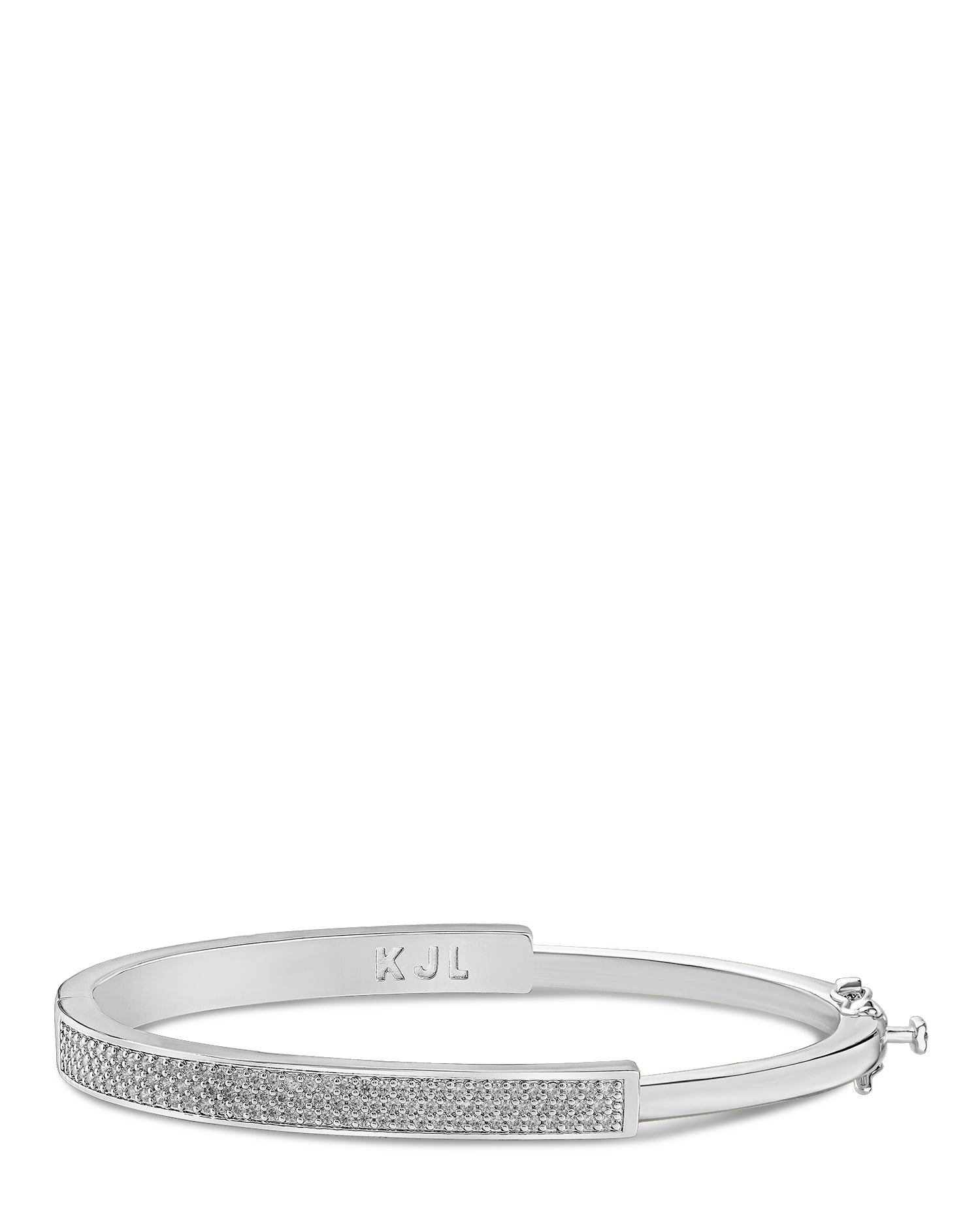 Pave CZ Half Wide Bangle